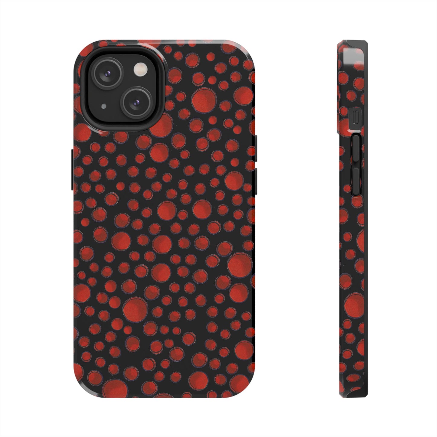 Dot Assortment Black / Red Phone Case