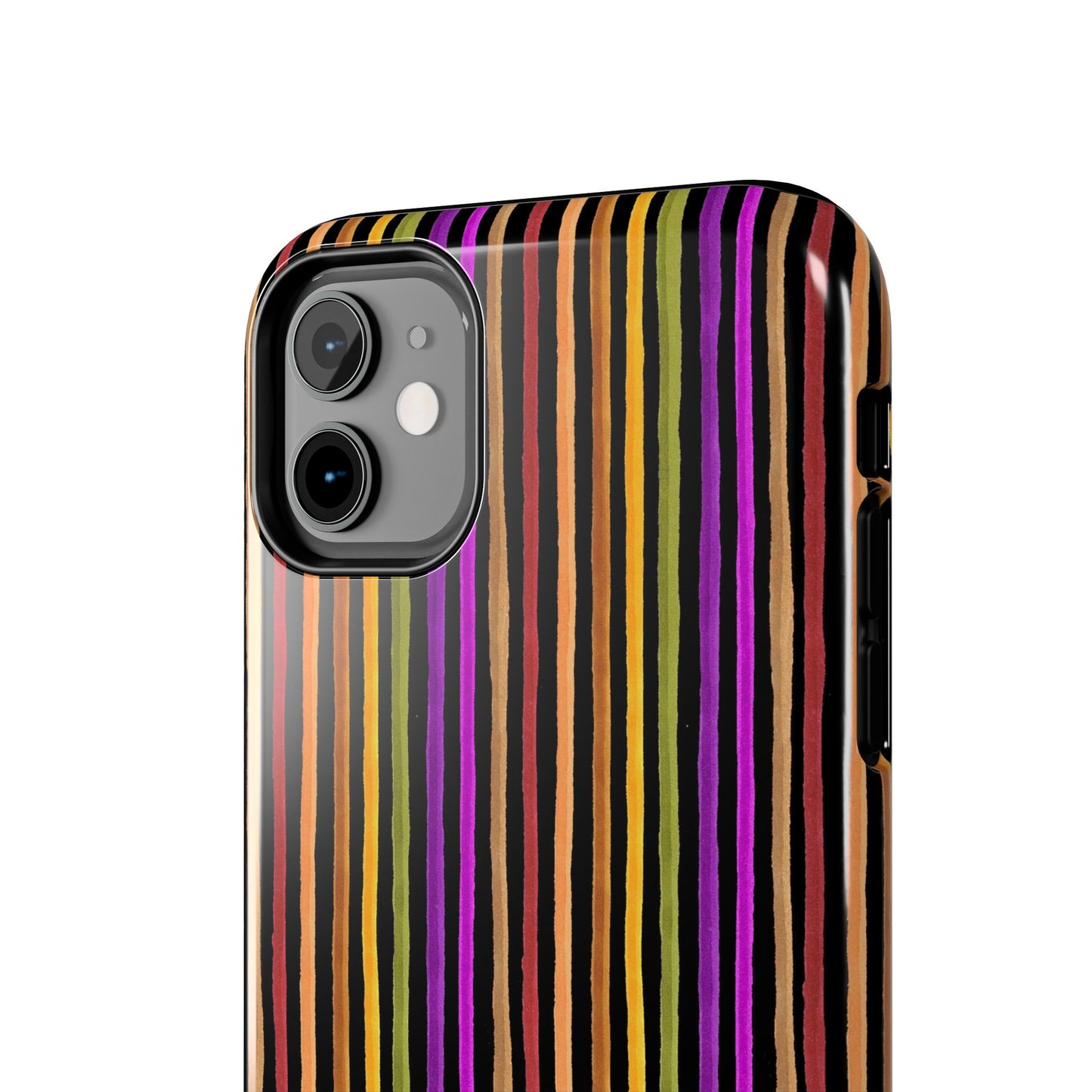 Spice Stripe Black Phone Case