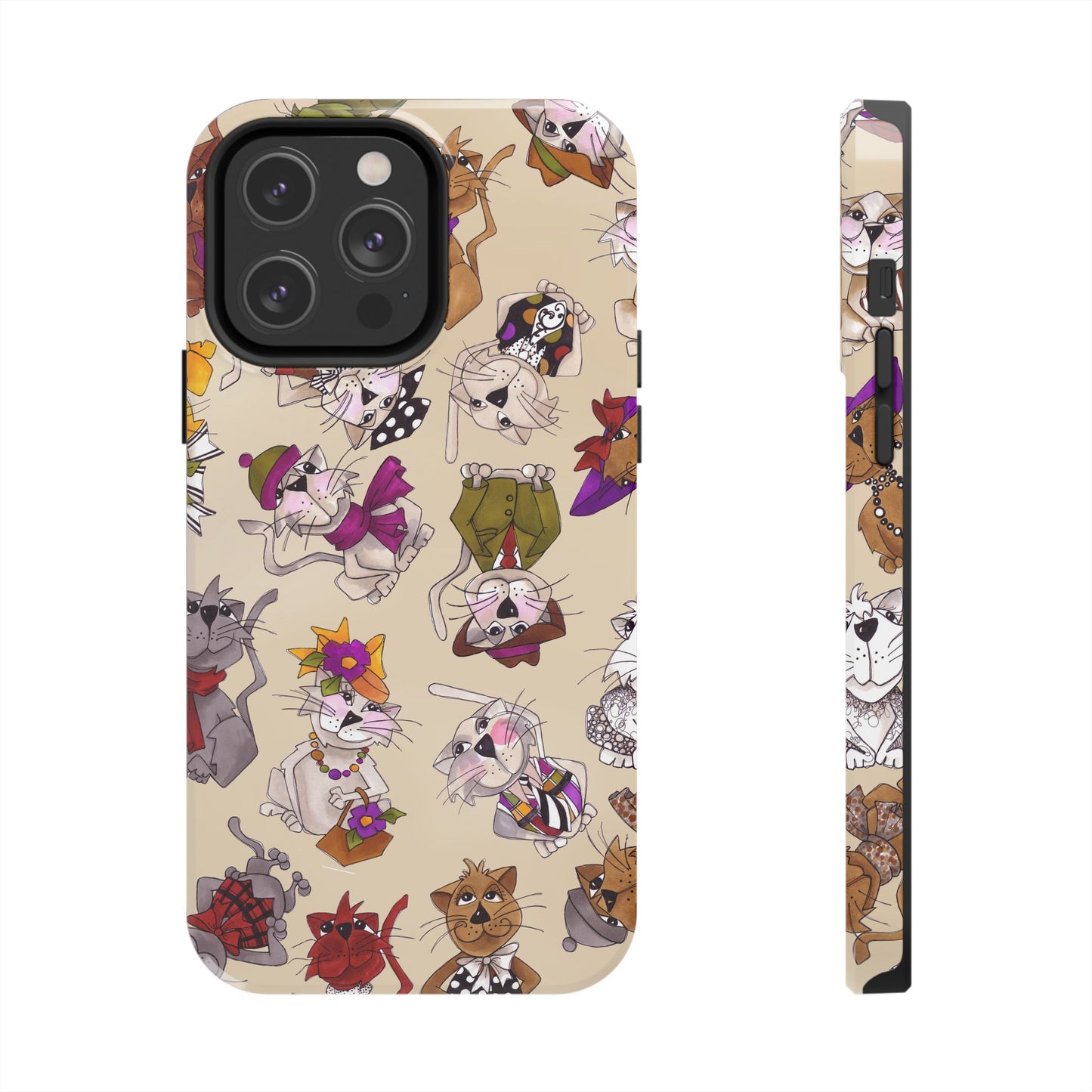 Spice Cats Tossed Muslin Phone Case