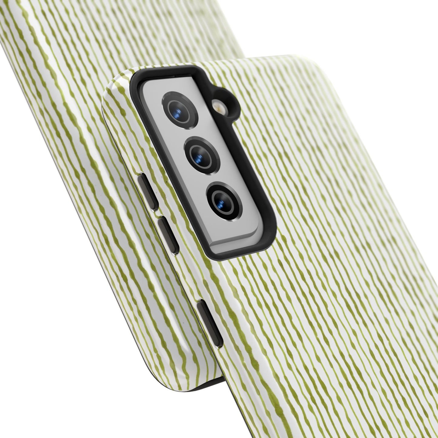 Faux Seersucker White / Green Phone Case