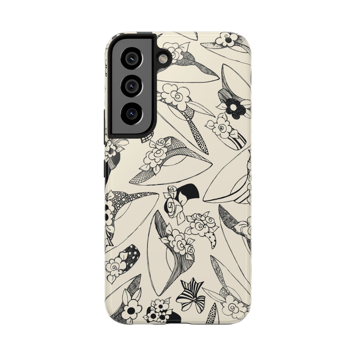 Millinery Ivory / Black Phone Case