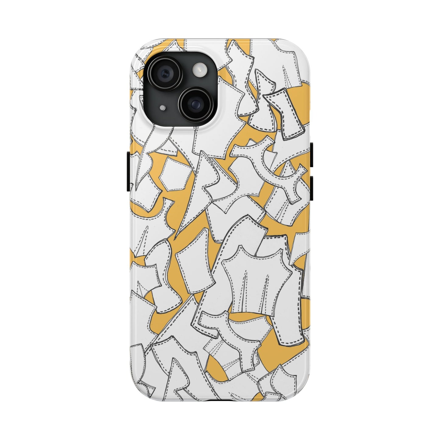 Pattern Pieces Yellow Phone Case