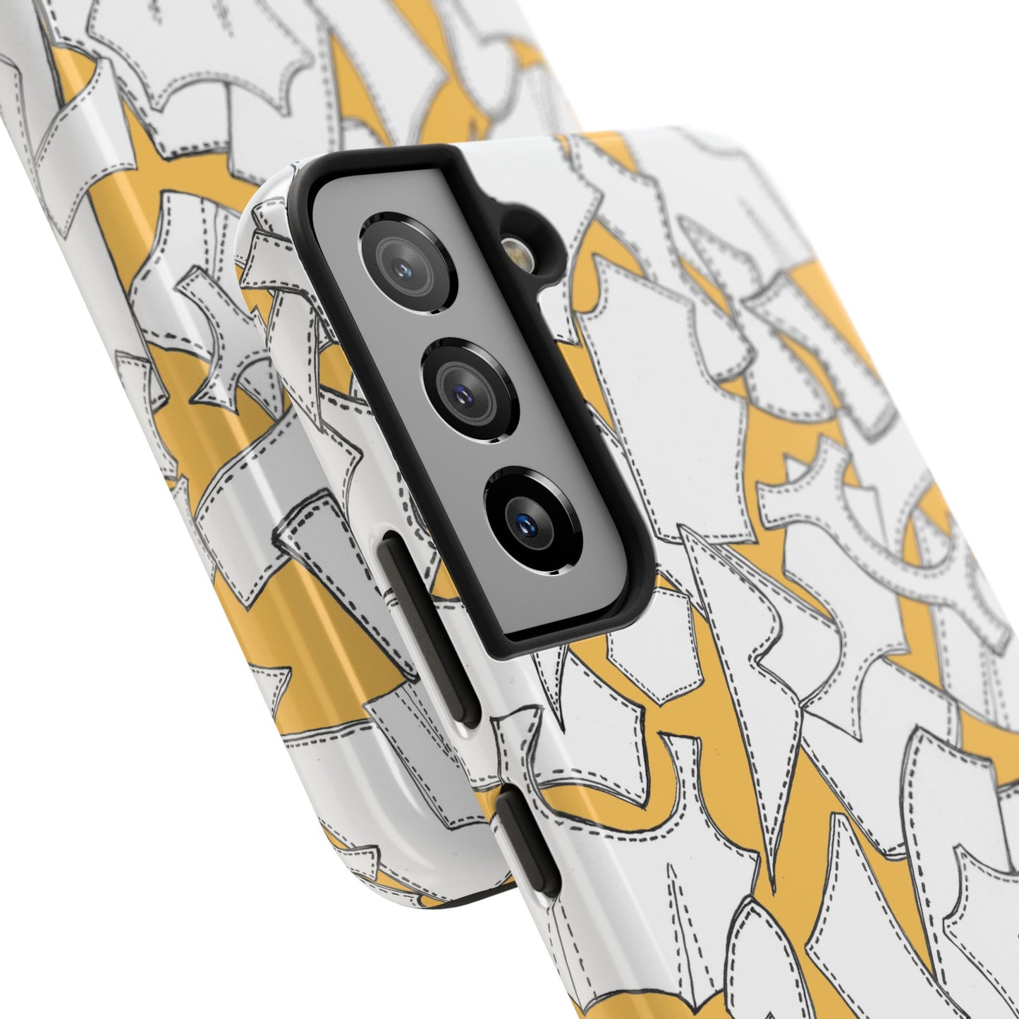 Pattern Pieces Yellow Phone Case