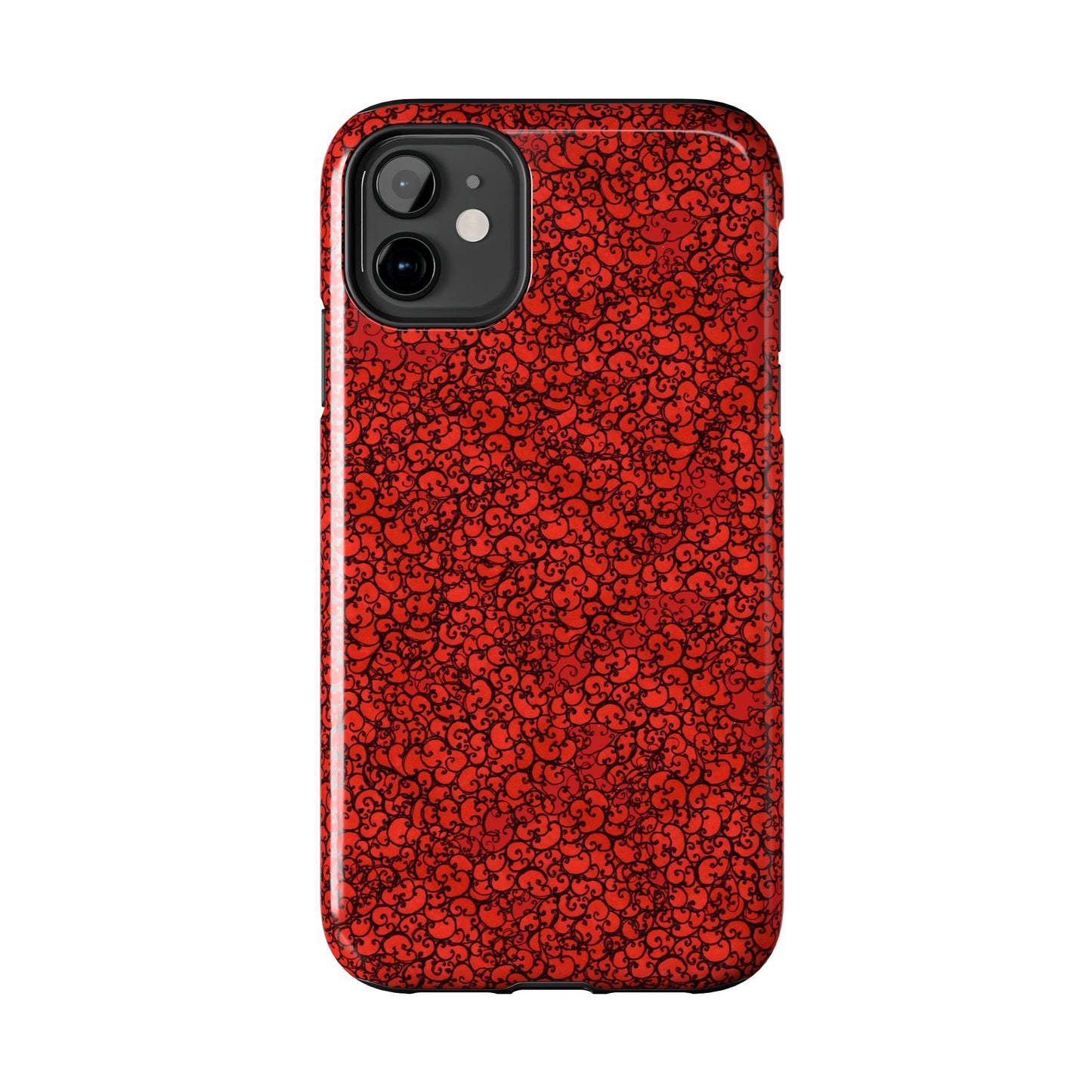 Scrollie Red / Black Phone Case