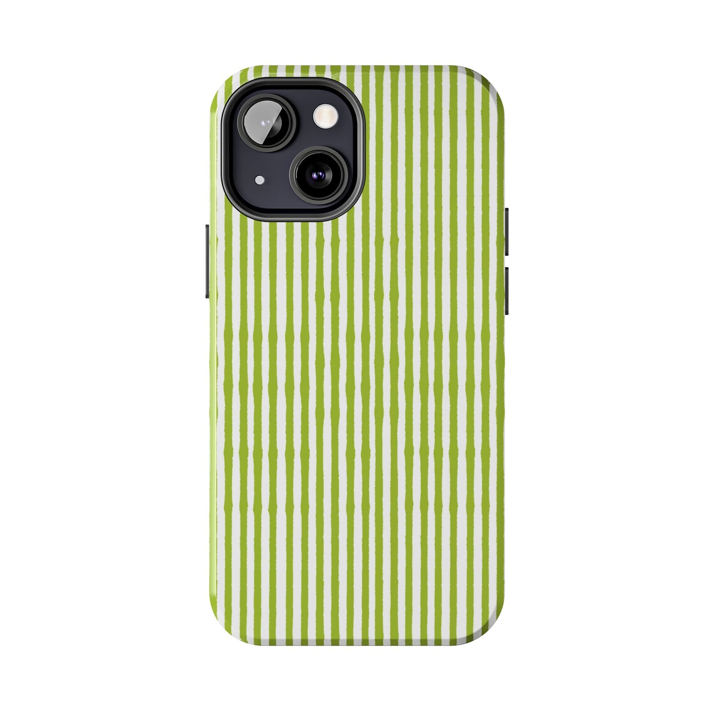 Lazy Stripe Green / White Phone Case