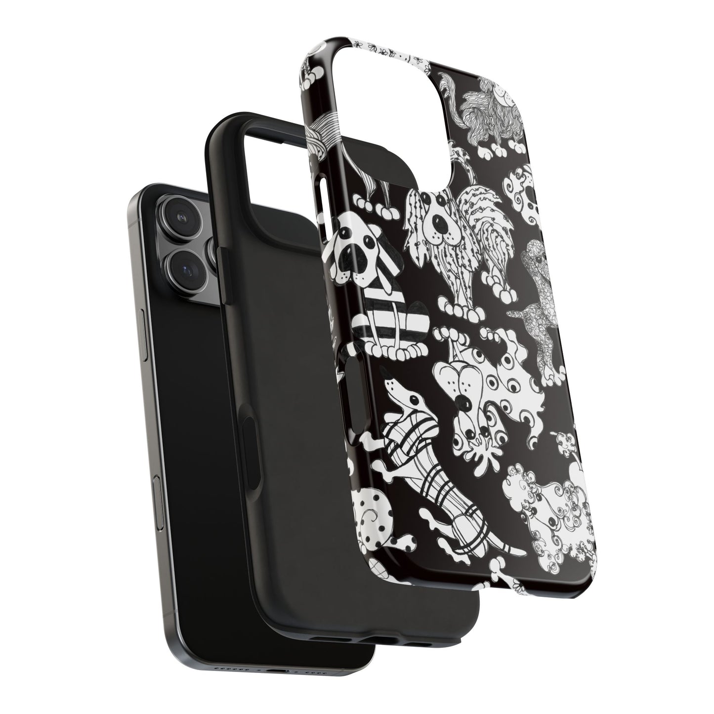 Dear Doggies Black Phone Case