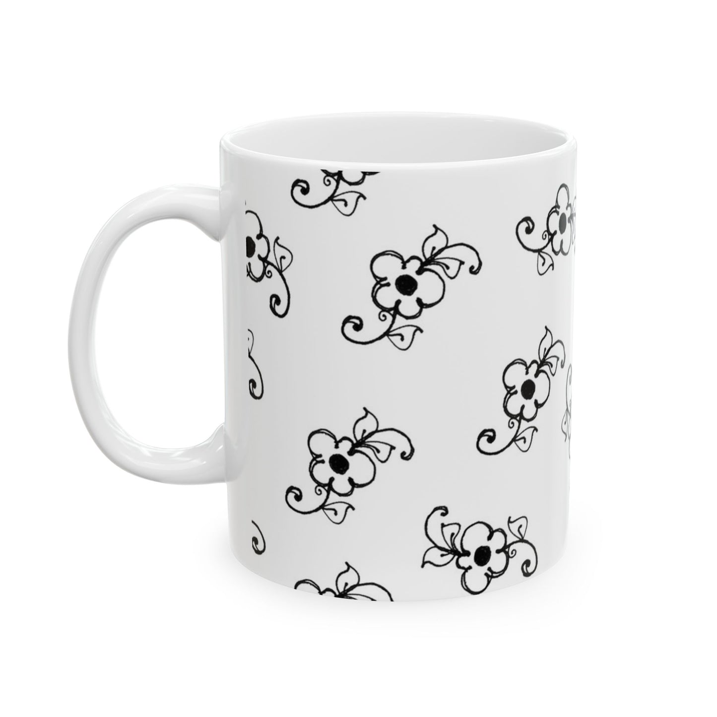 Favorite Daisies White / Black Cup