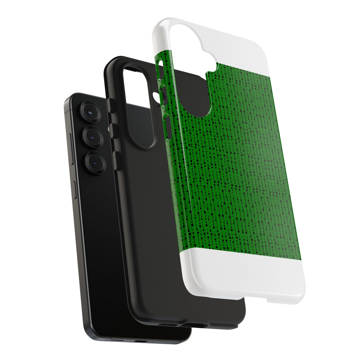 Beaded Curtain Green / Black Phone Case