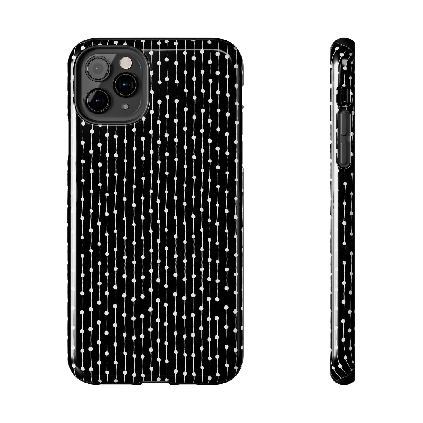 Pin Stripe Black / White Phone Case