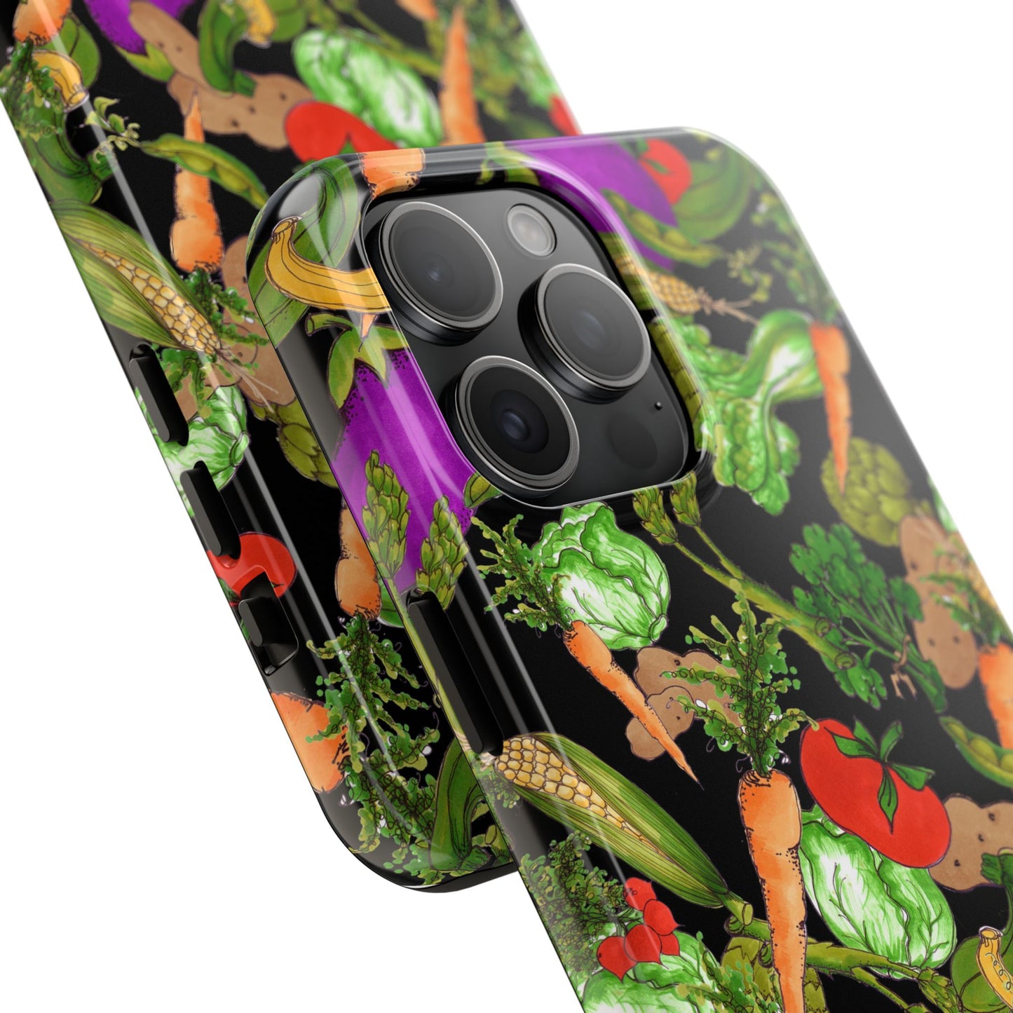 Veggie Jungle Black Phone Case