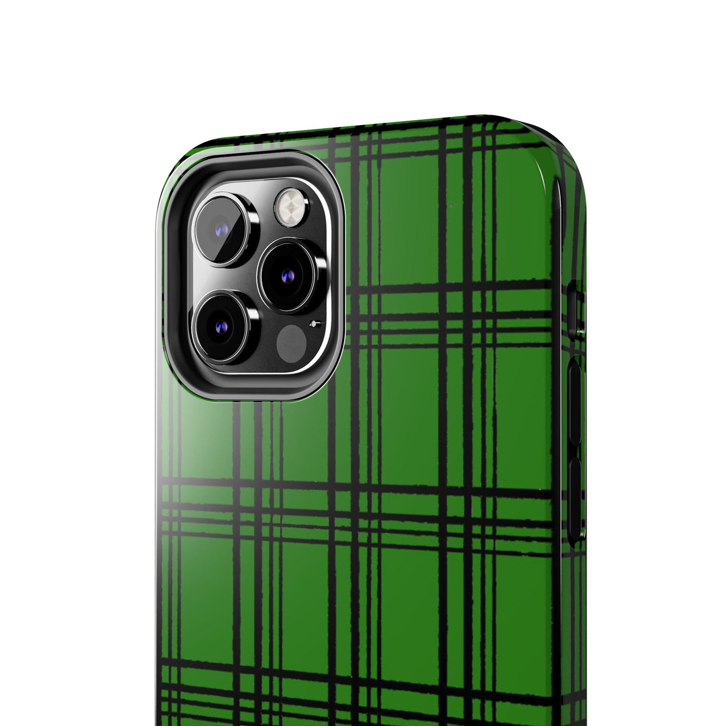 Glad Plaid Green / Black Phone Case