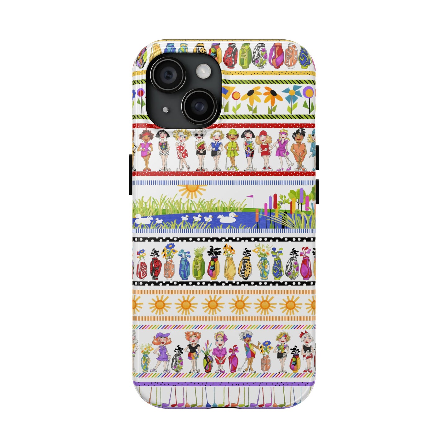 Golf Borders White Phone Case