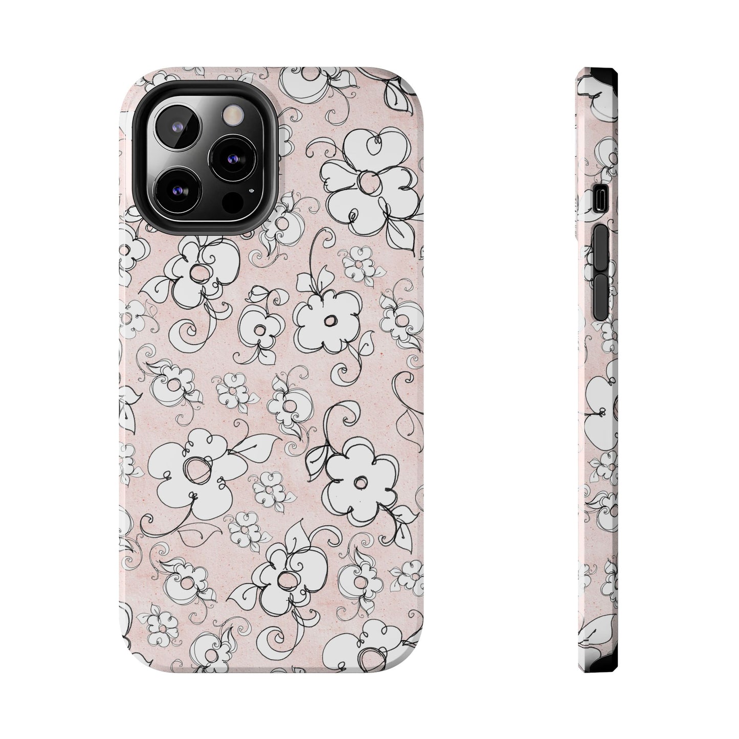 Lady Flowers Paris Pink Phone Case