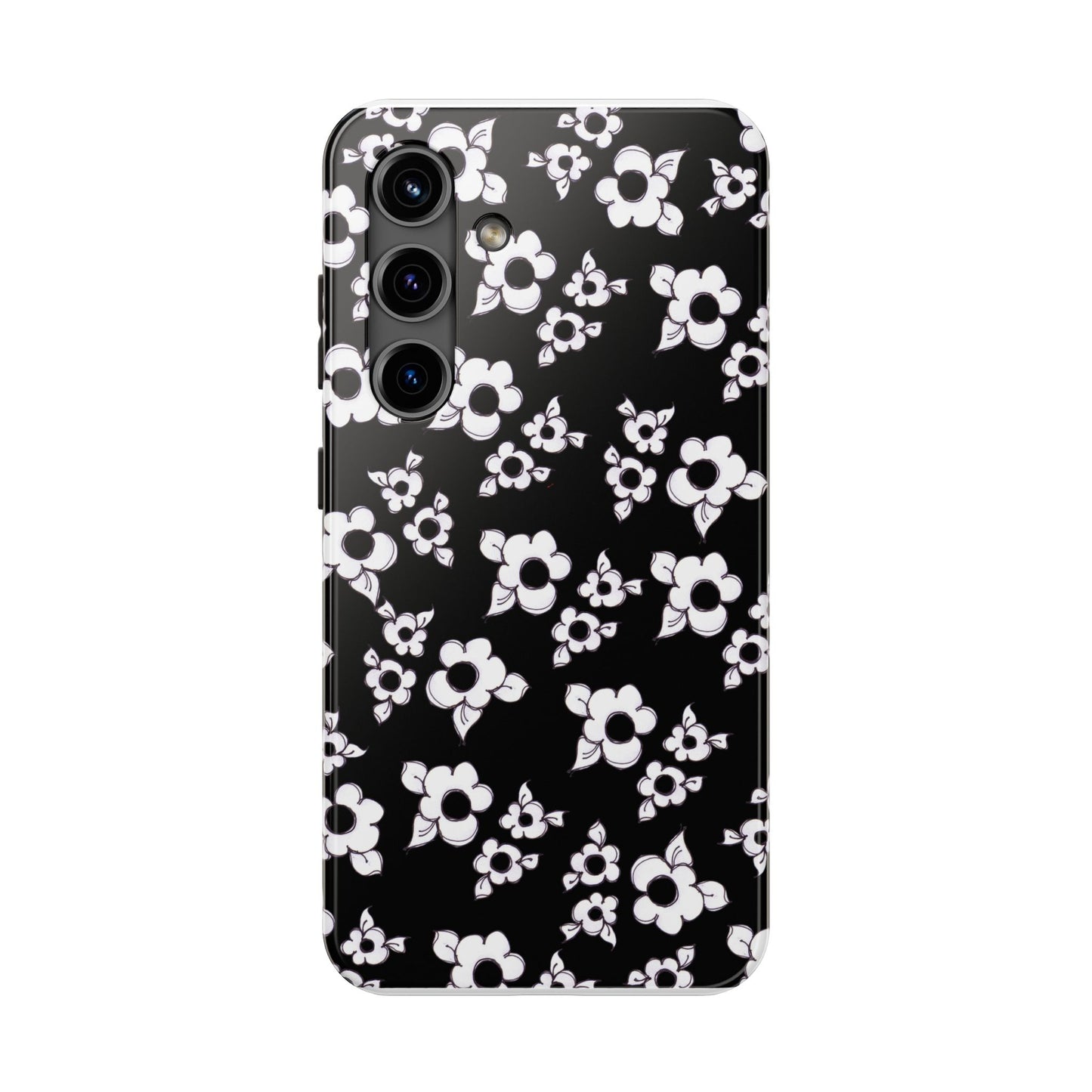 Daisy Cluster Black / White Phone Case