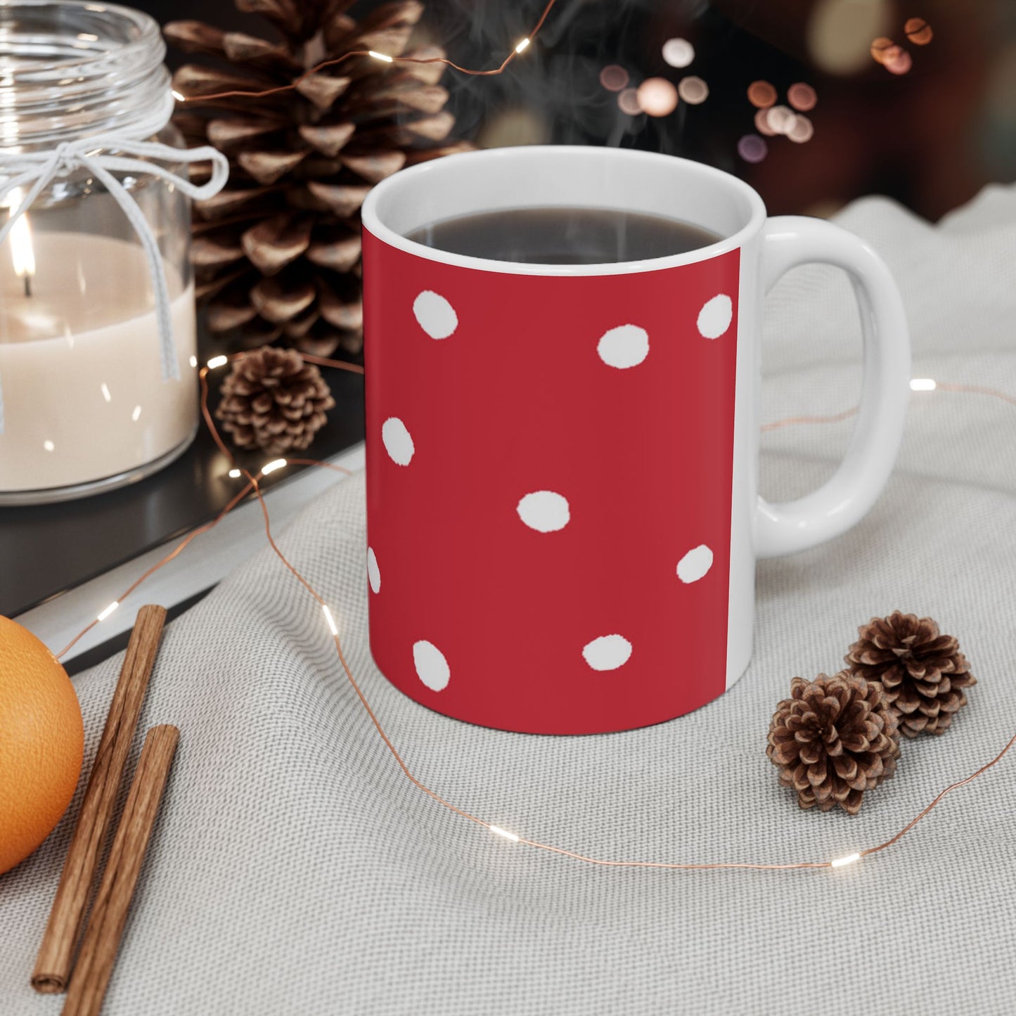 Dinky Dots Red / White Cup