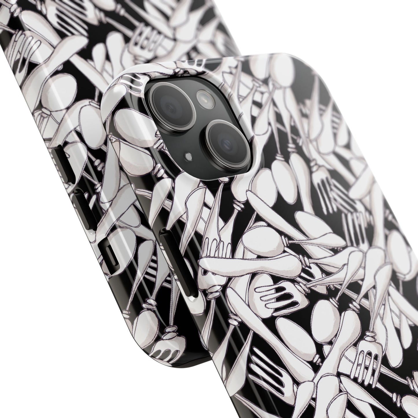 Silverware Wars Black Phone Case