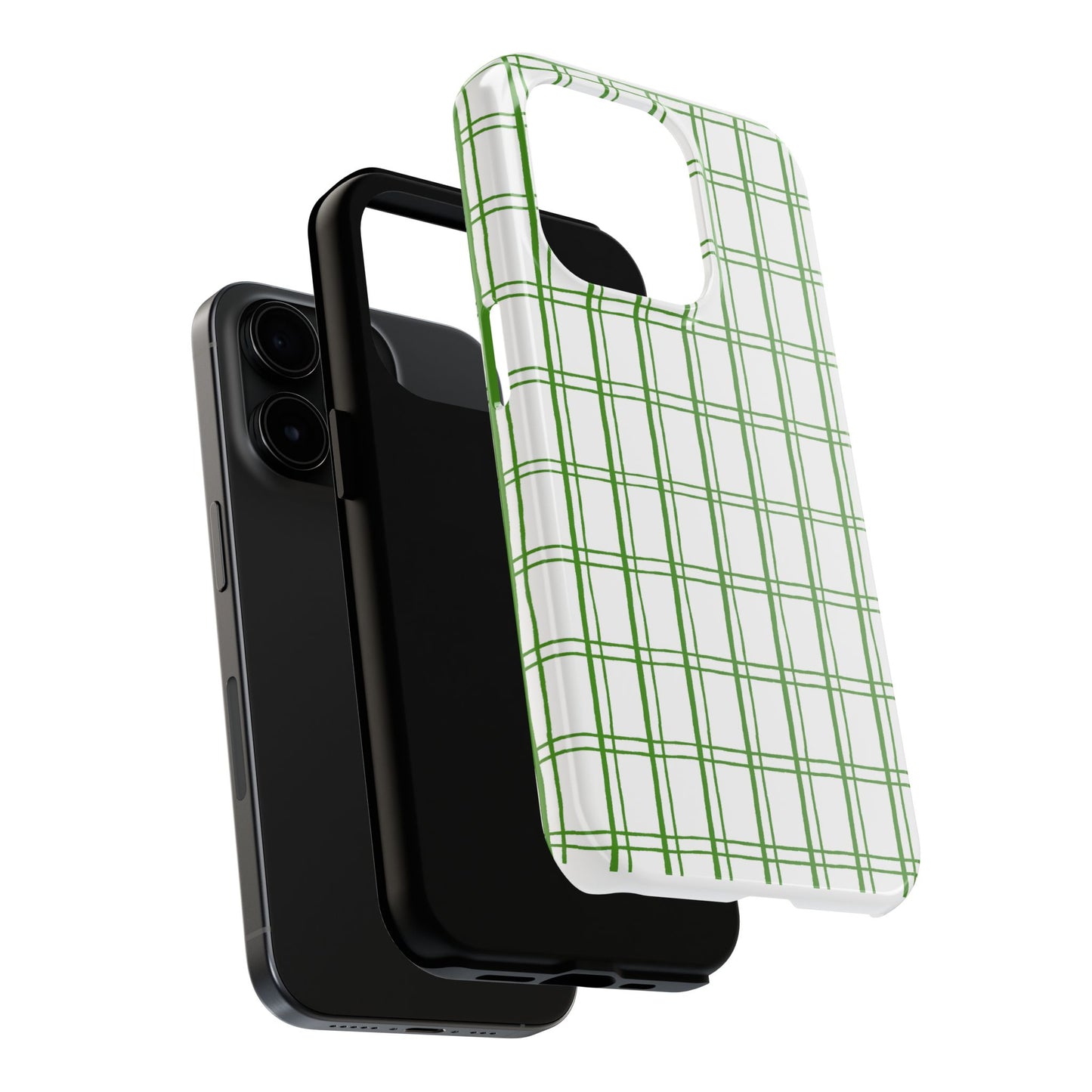 Little Plaid White / Green Phone Case