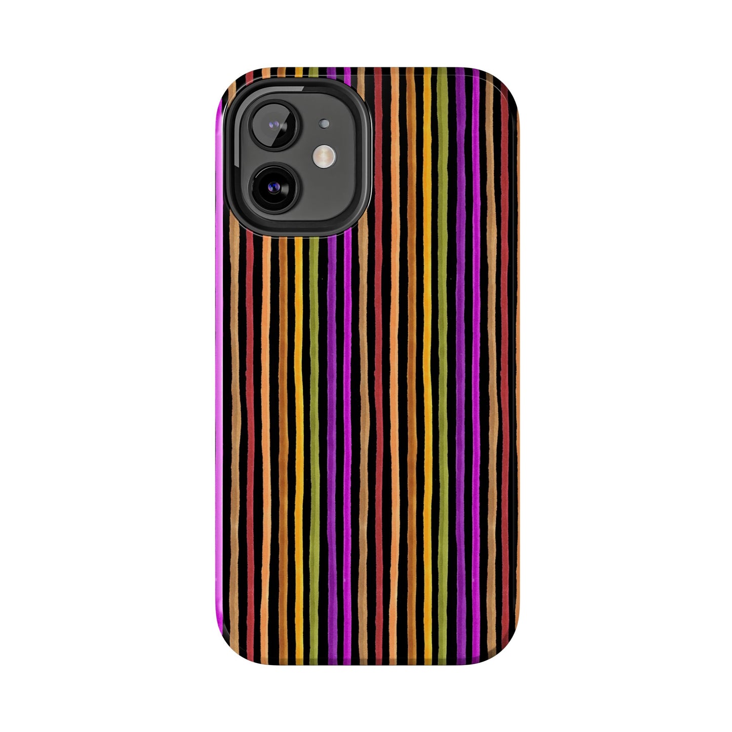Spice Stripe Black Phone Case