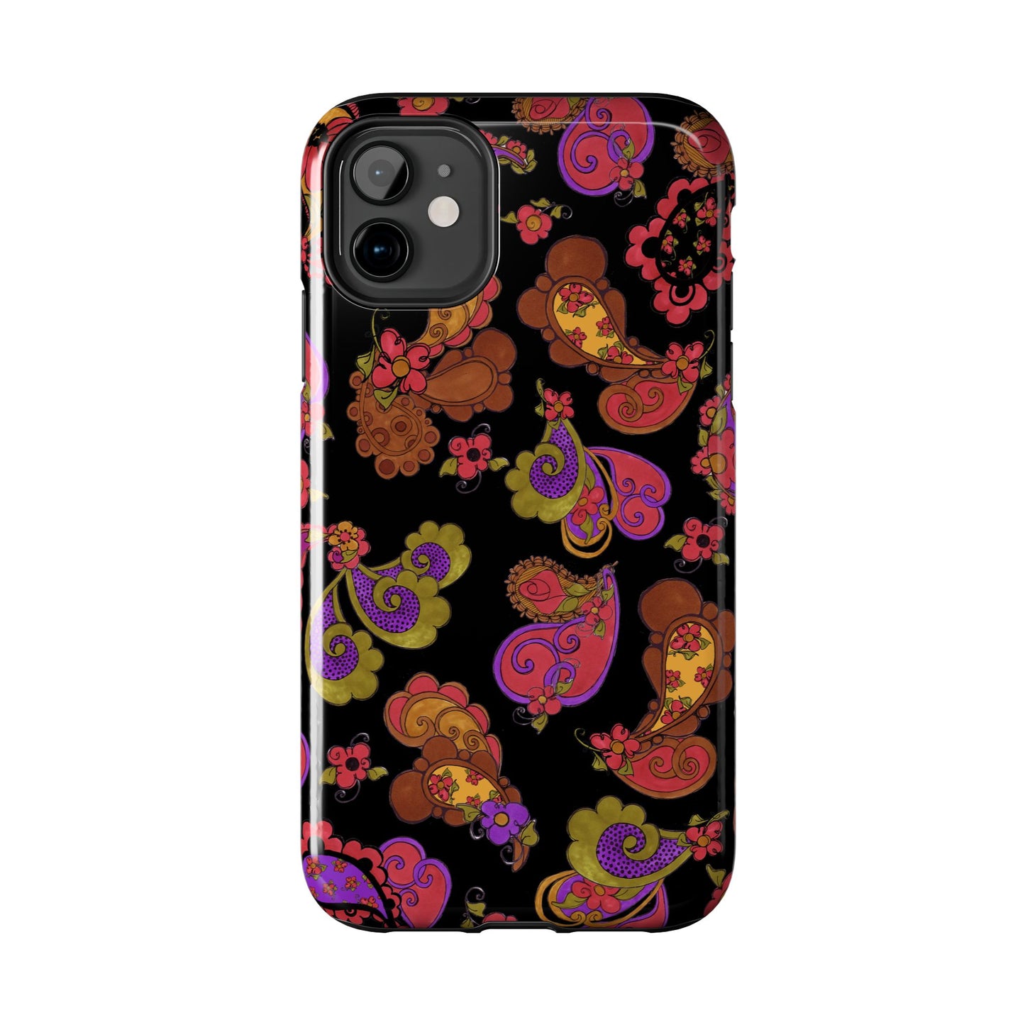 Posie Paisley Black Phone Case