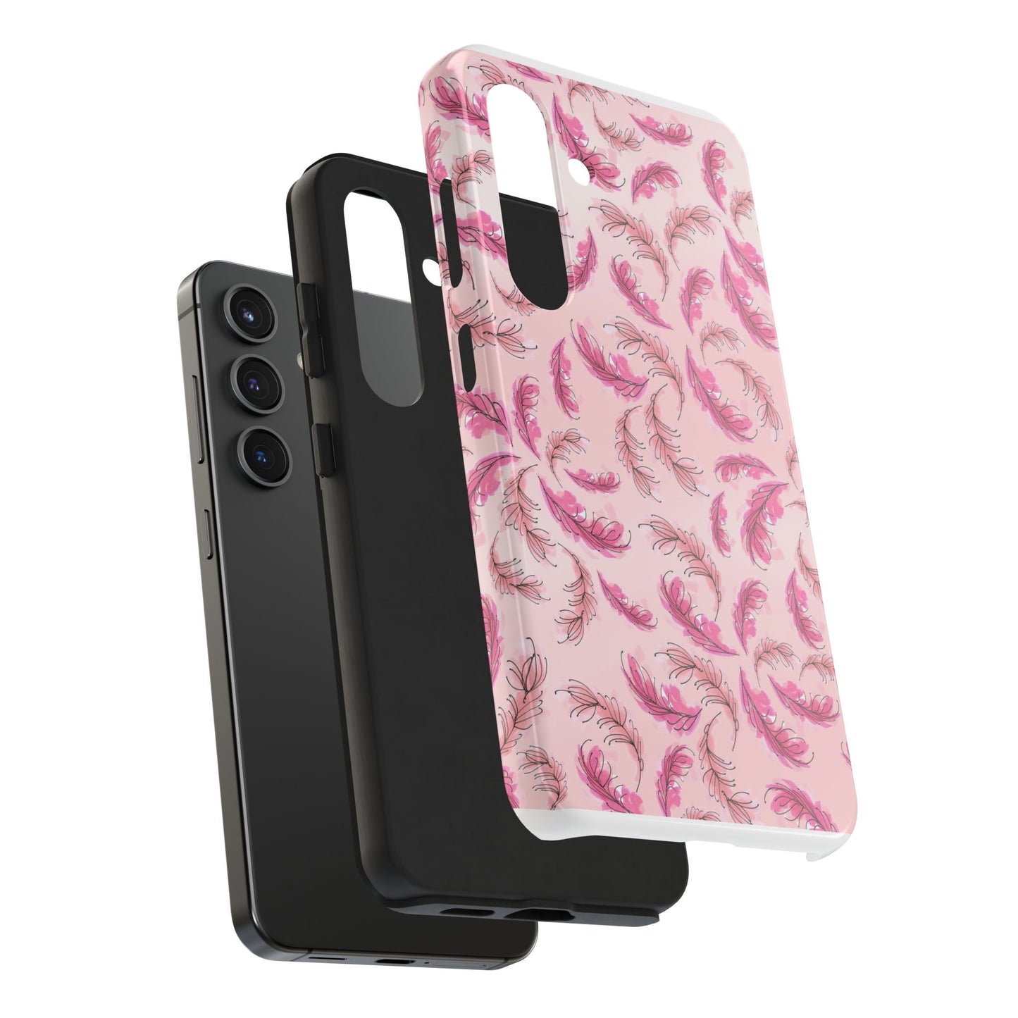 Flam Feathers Pink Phone Case