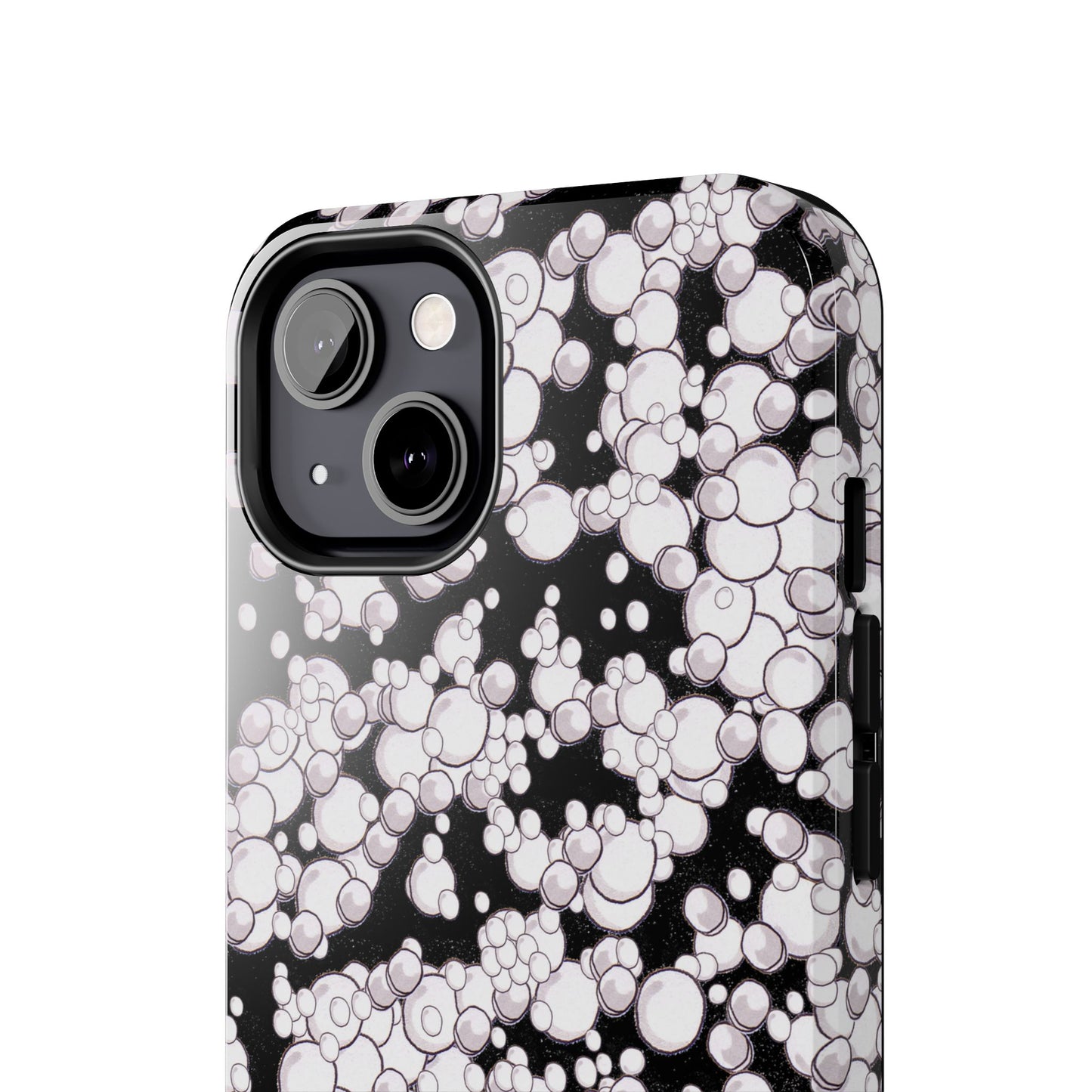 Bubble Dots Black Phone Case
