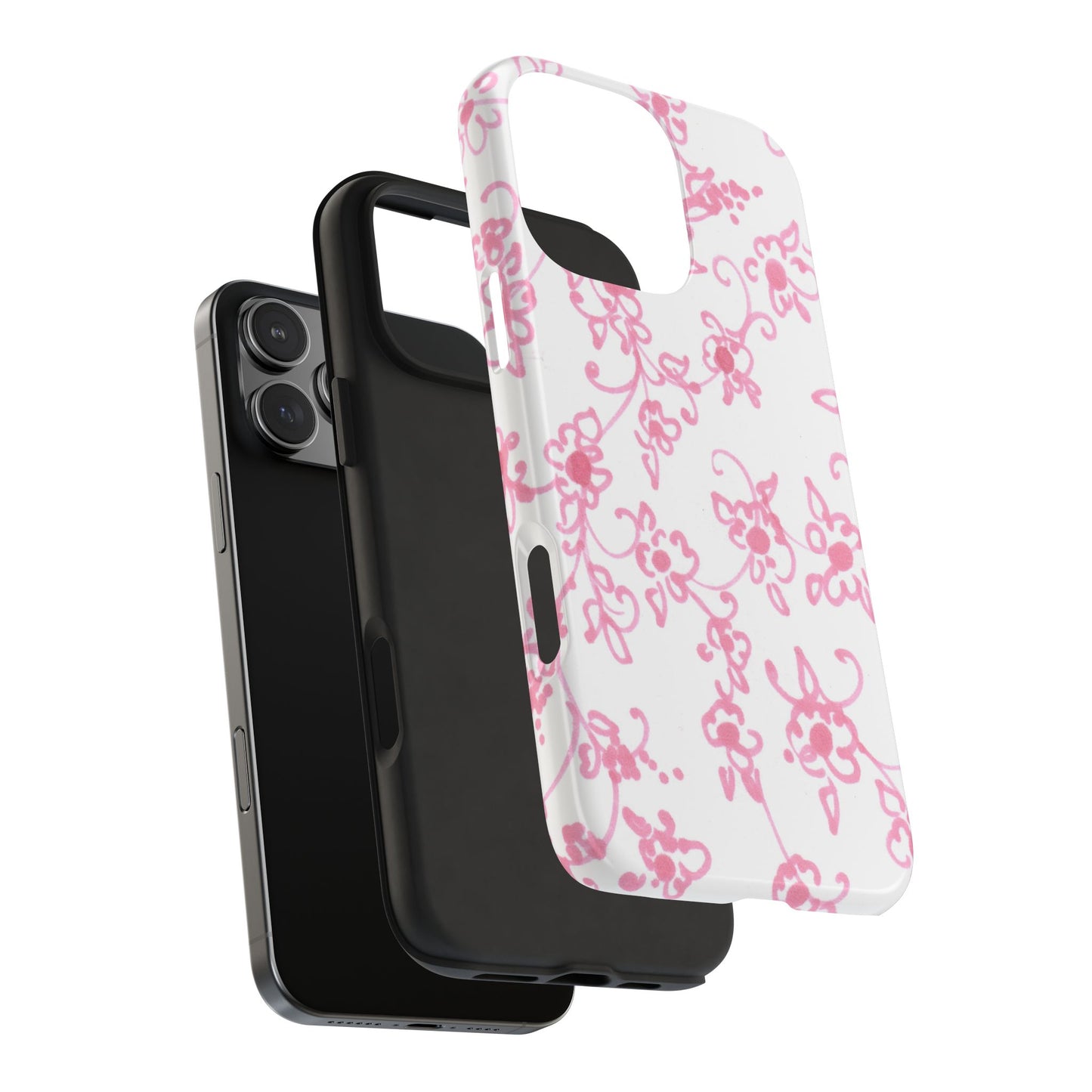 Juliette Ladies White / Pink Flowers Phone Case