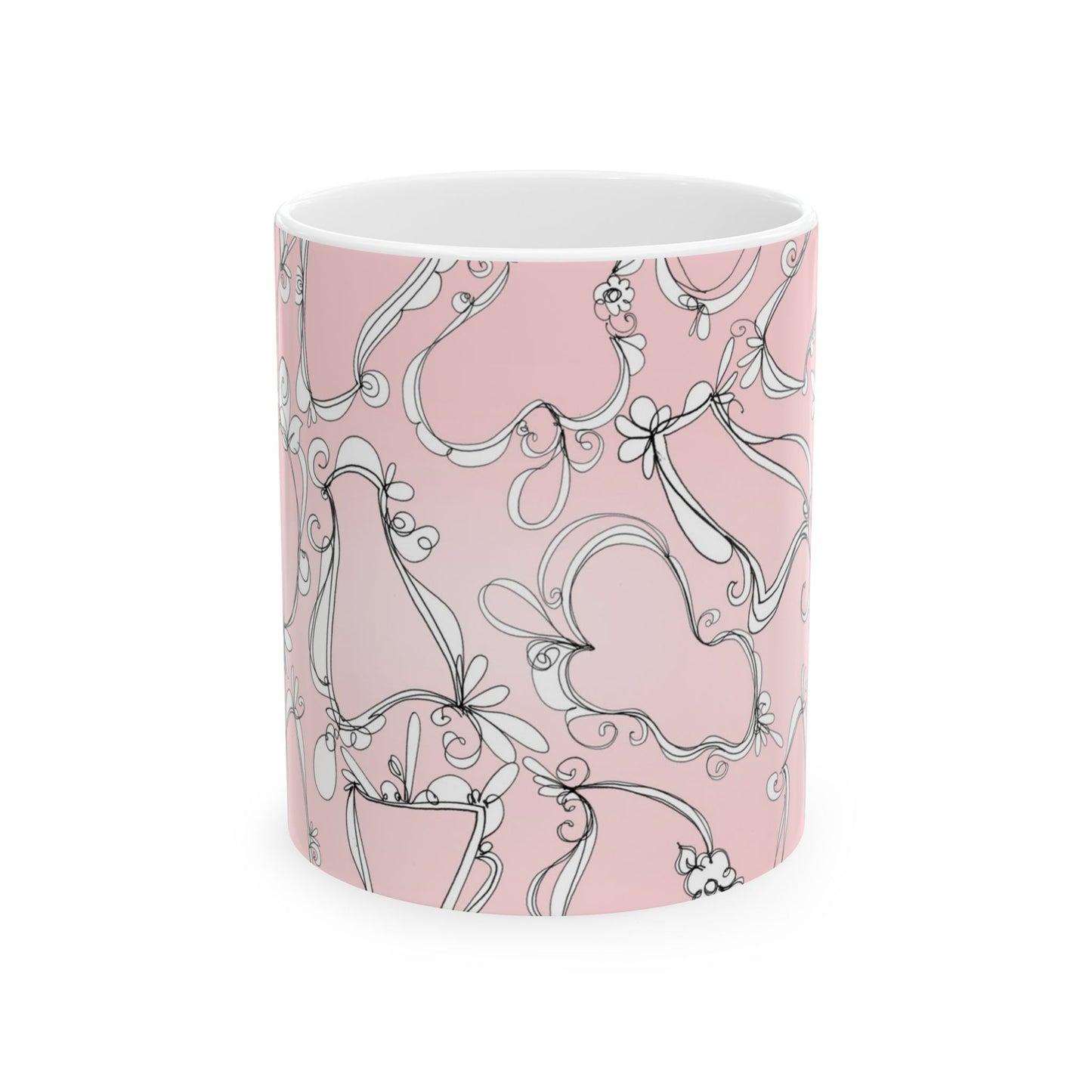 Fancy Frames Pink / White Cup