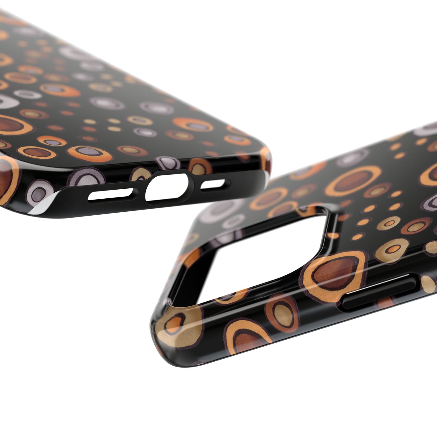 Doggy Dots Black Phone Case