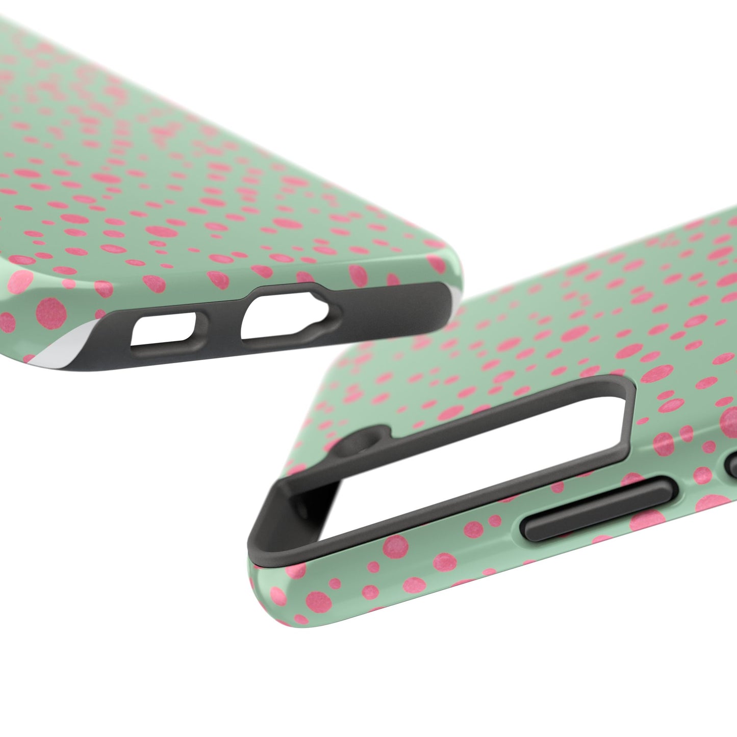 Balloon Dots Sage / Pink Phone Case