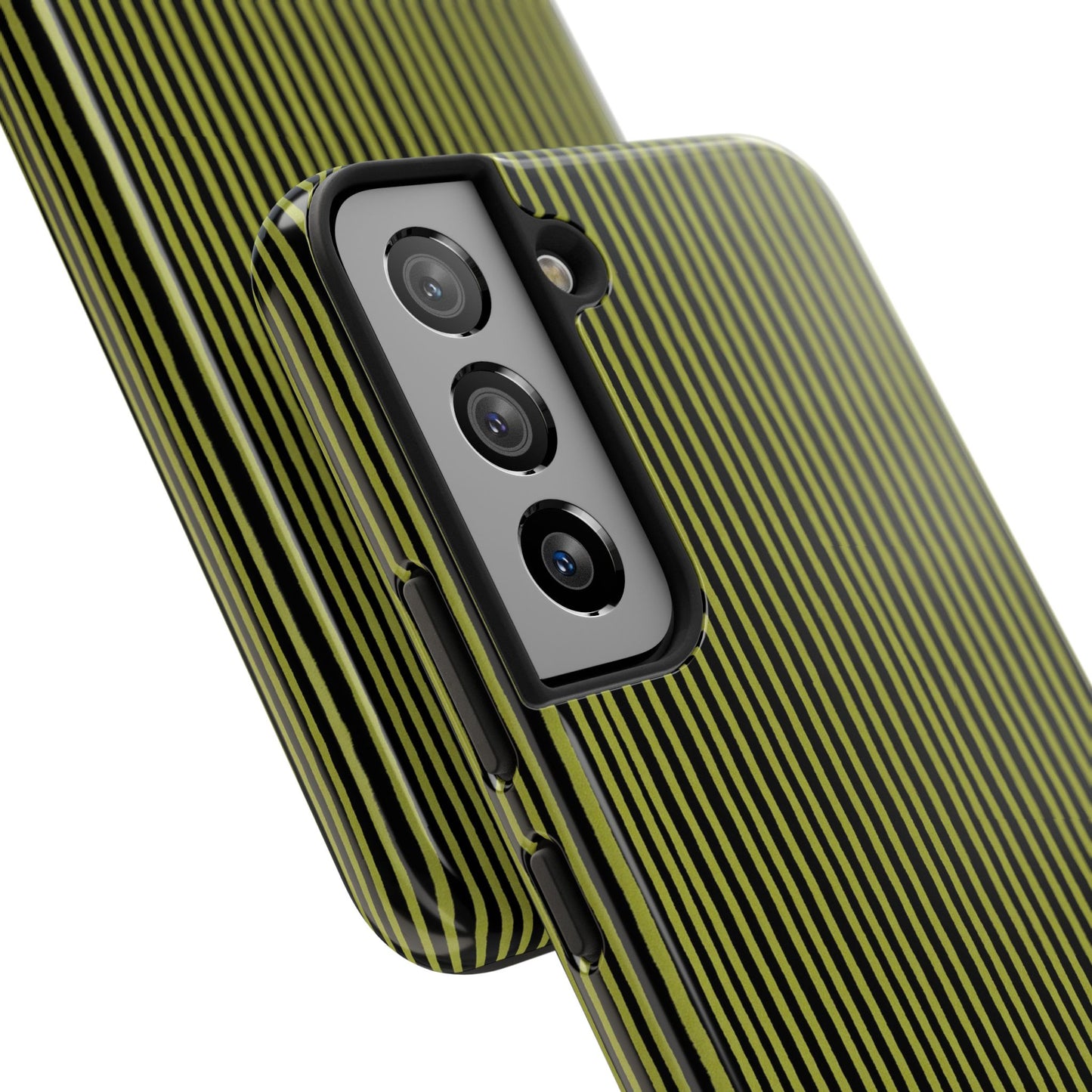 Happy Stripe Green / Black Phone Case