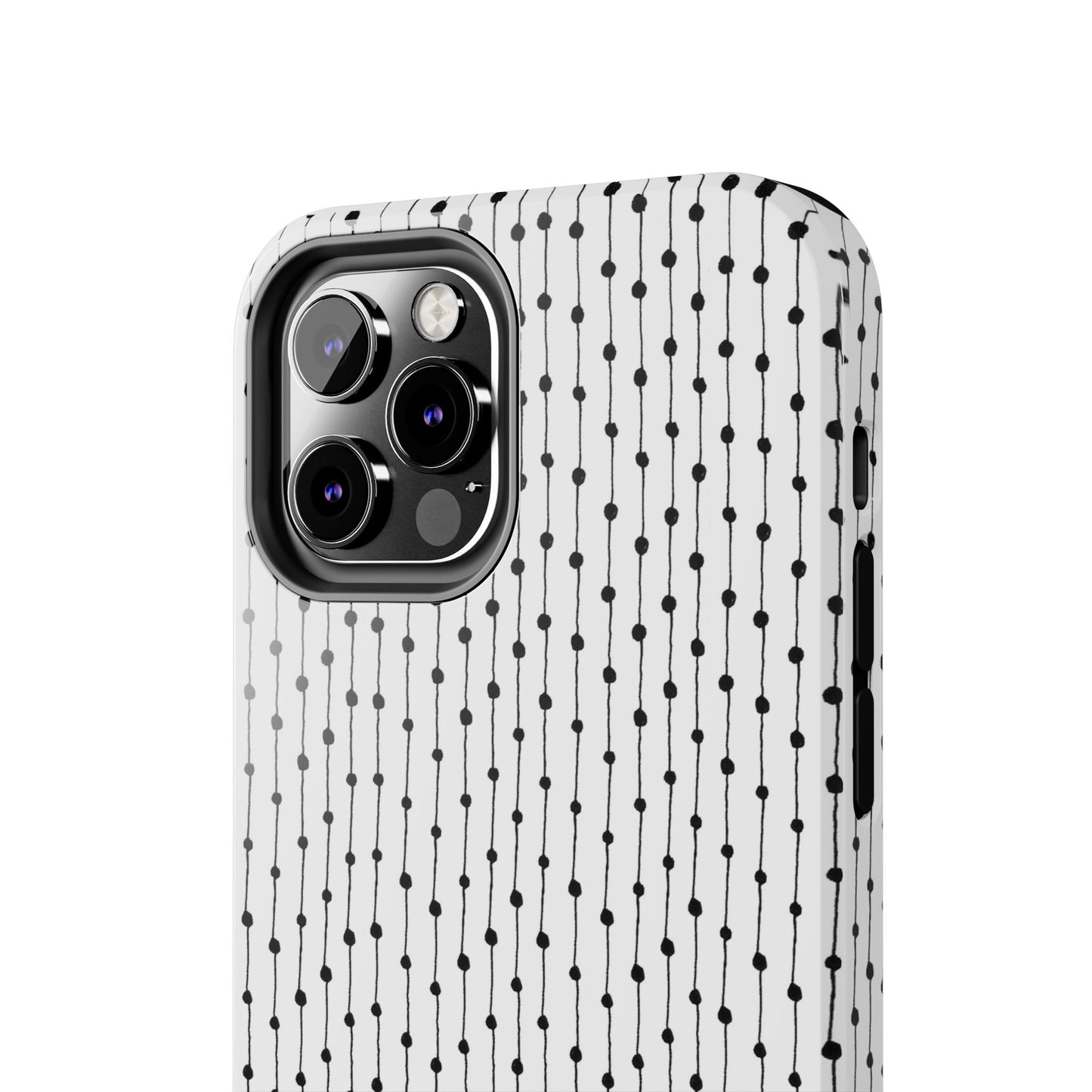 Pin Stripe White / Black Phone Case