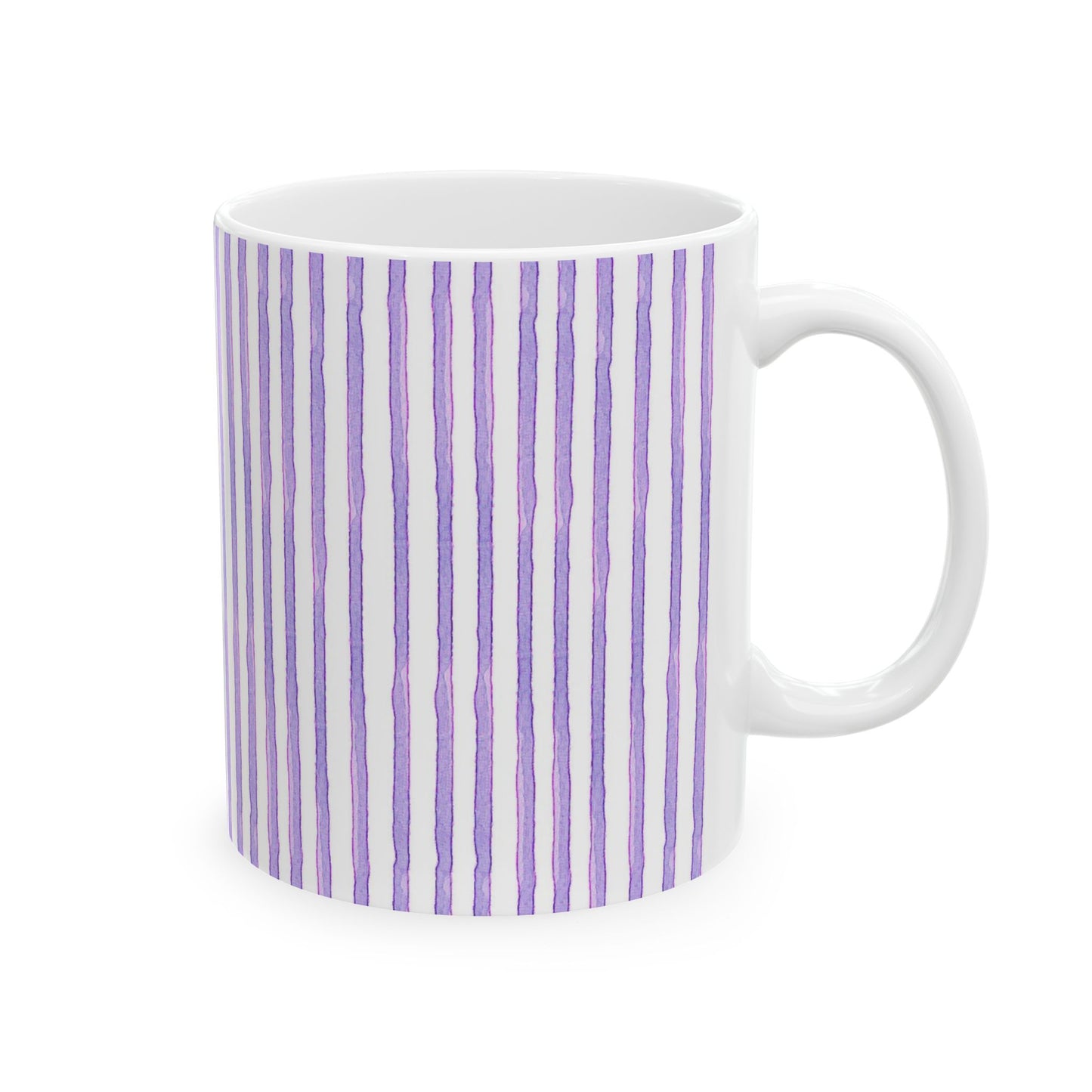 Candy Stripe White / Lilac Cup