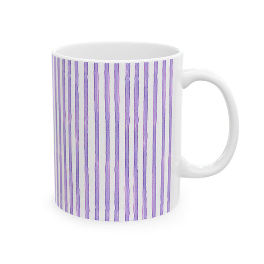 Candy Stripe White / Lilac Cup
