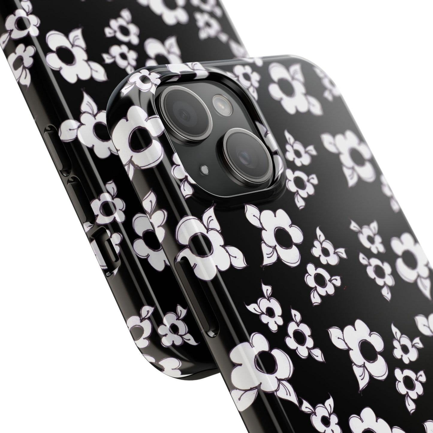 Daisy Cluster Black / White Phone Case