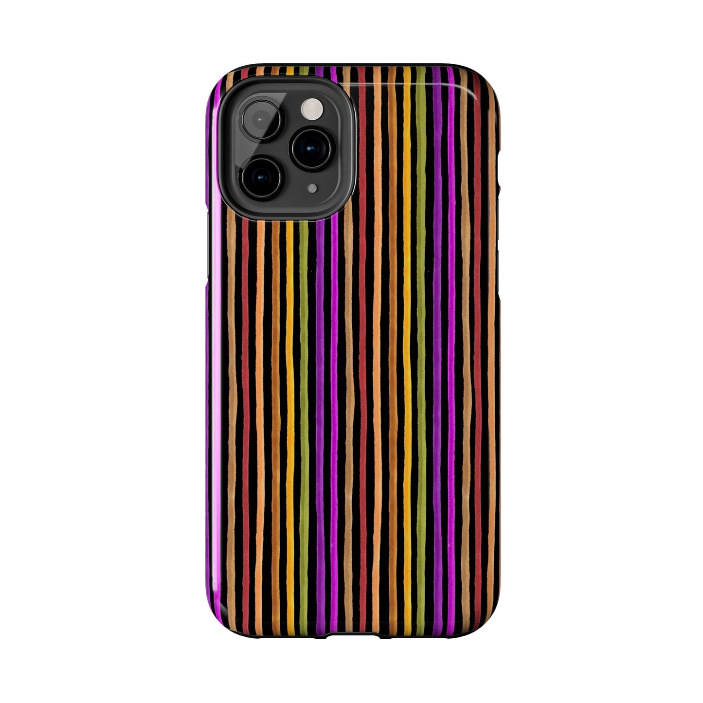 Spice Stripe Black Phone Case