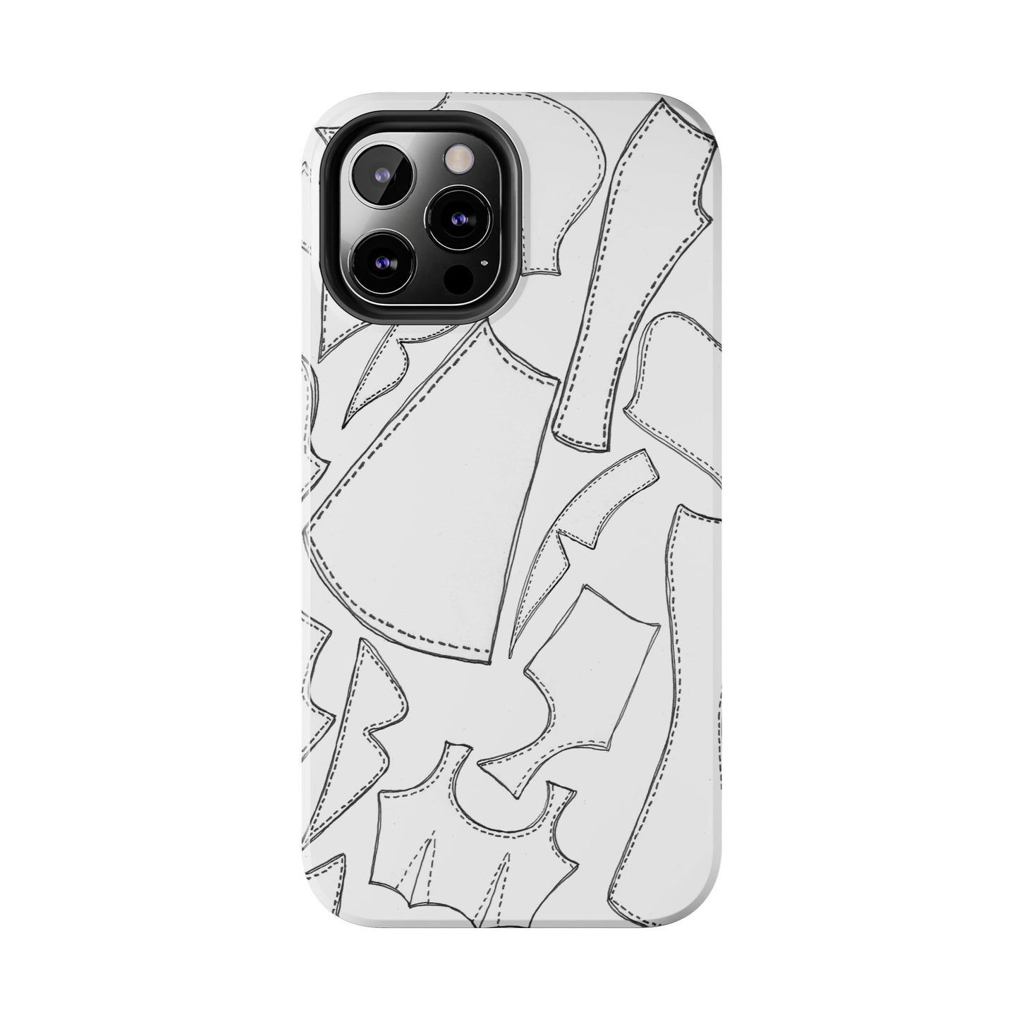 Pattern Pieces White Phone Case