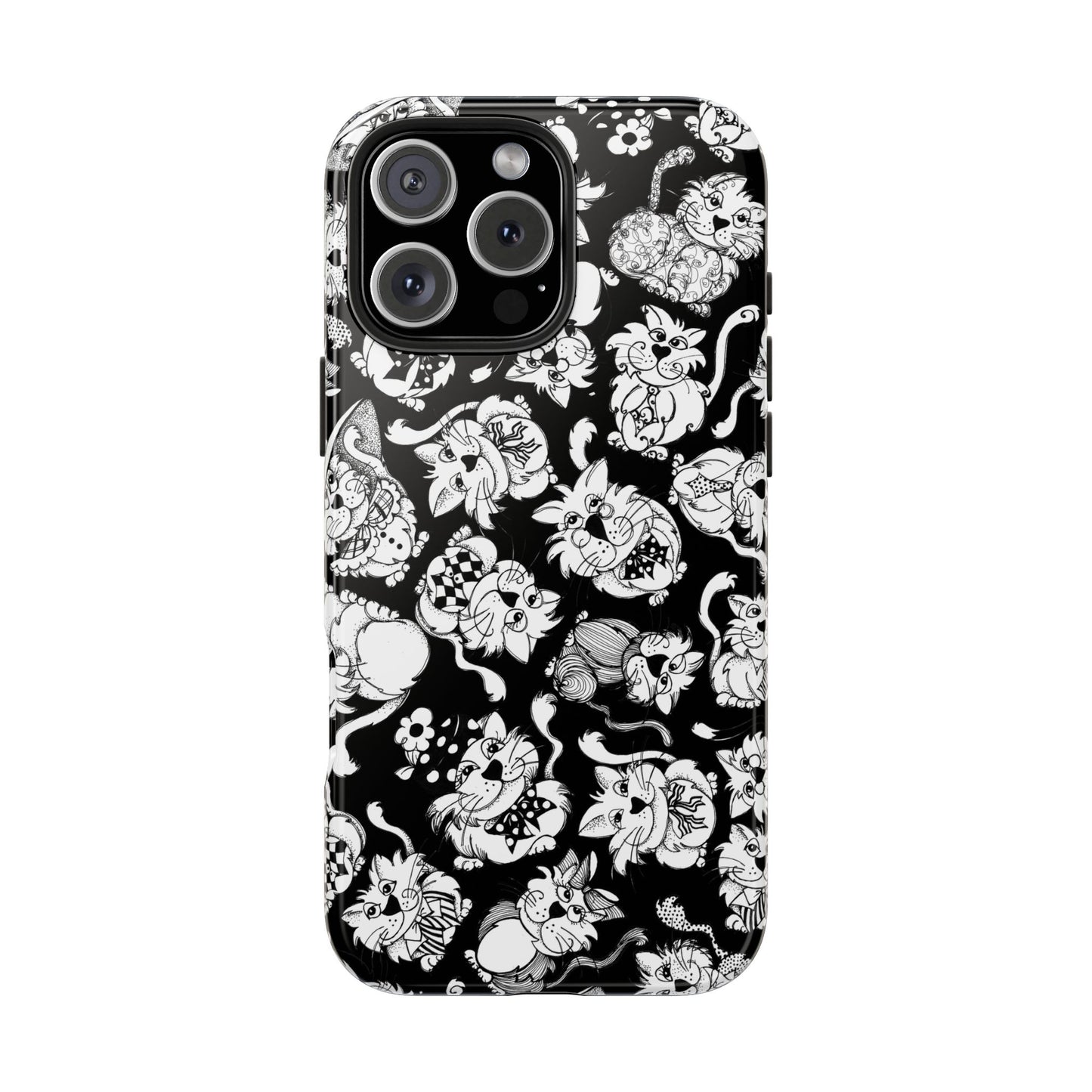So Kitties Tossed Black Phone Case