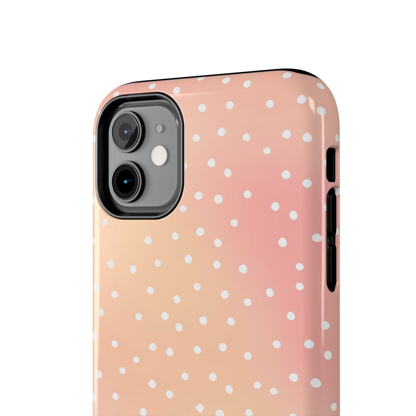 Dinky Dots Peach / White Phone Case