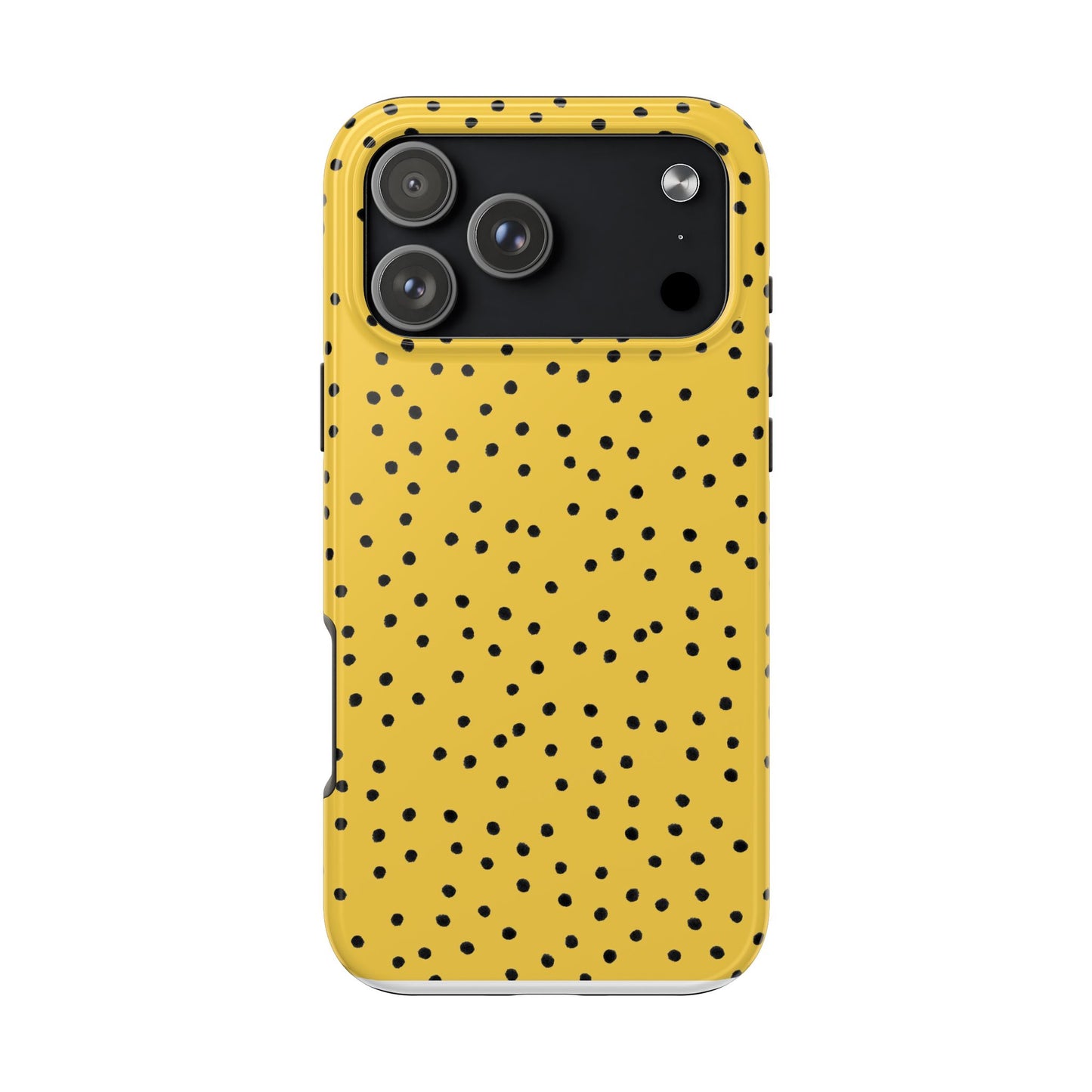 Dinky Dots Yellow / Black Phone Case