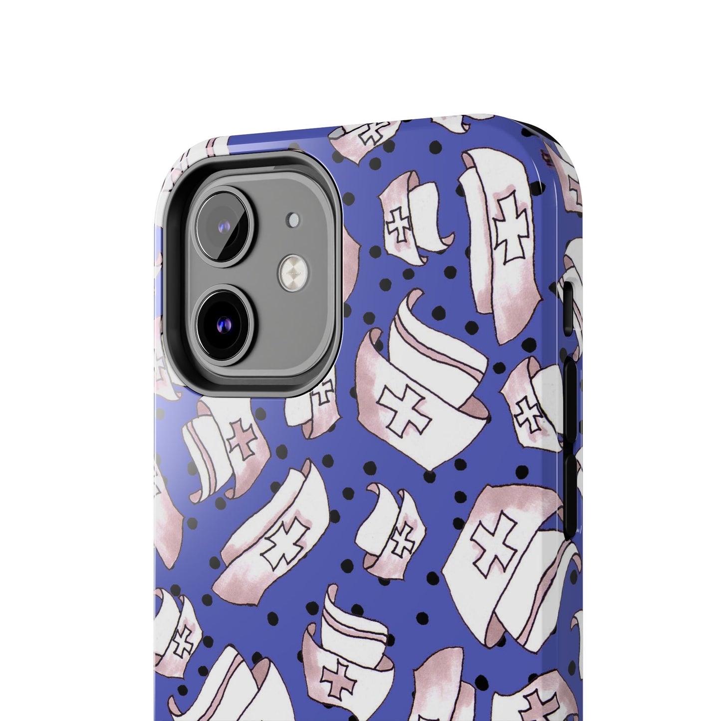 Med Hats Blue / Black Phone Case