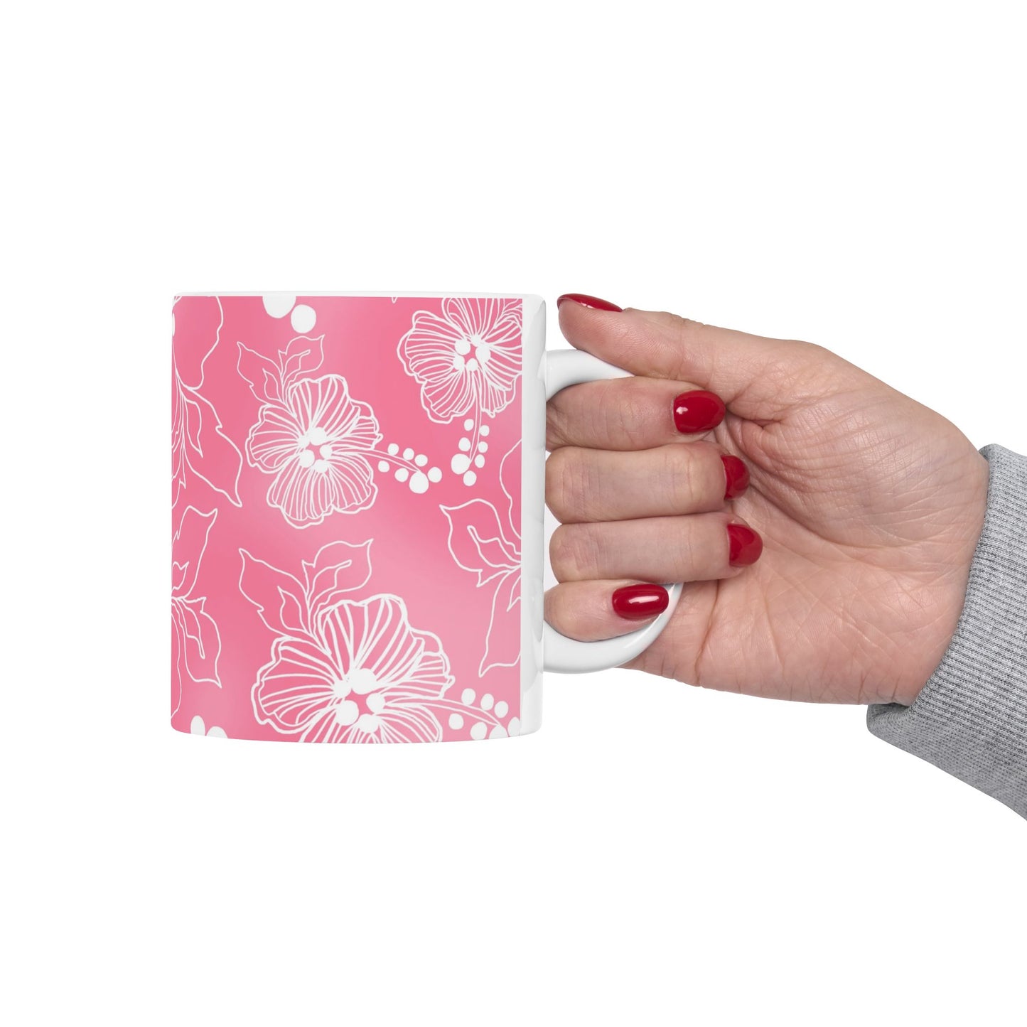 Lacey Hibiscus Pink Cup