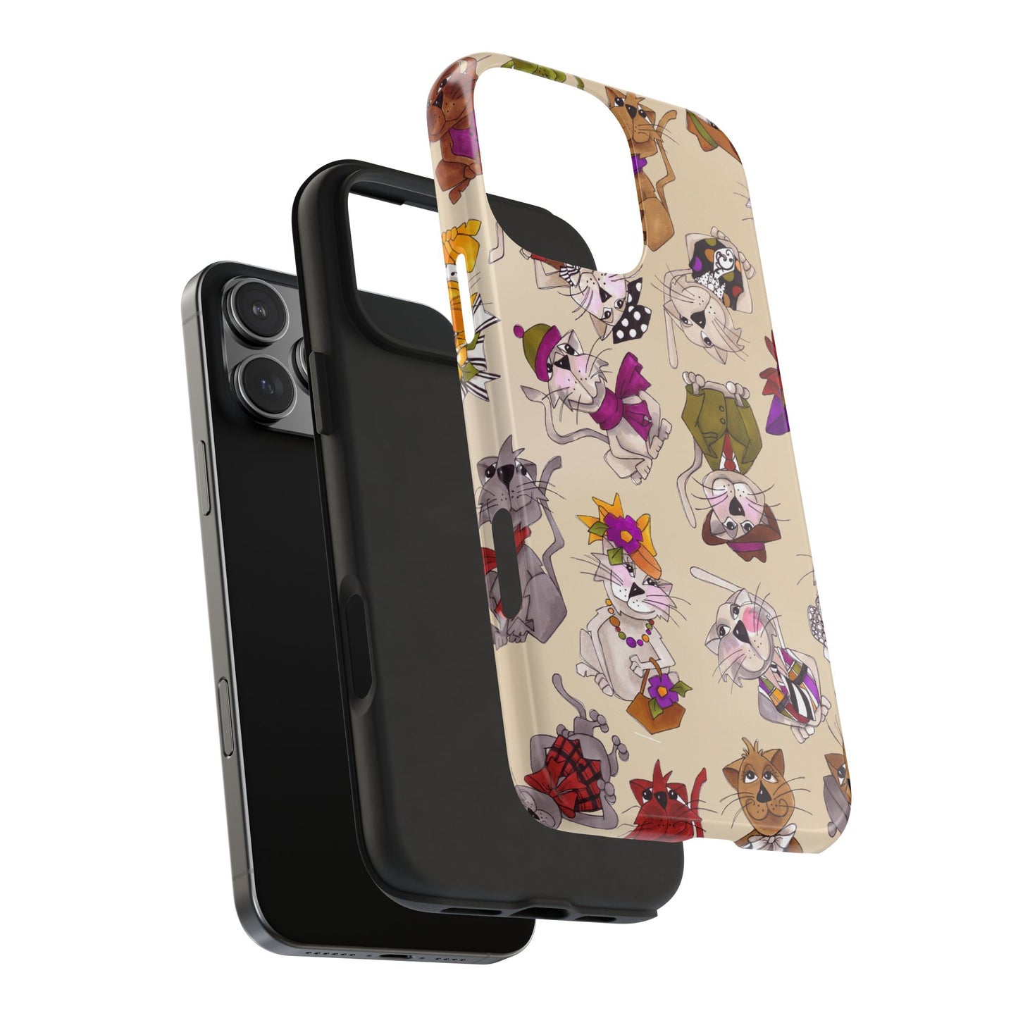 Spice Cats Tossed Muslin Phone Case
