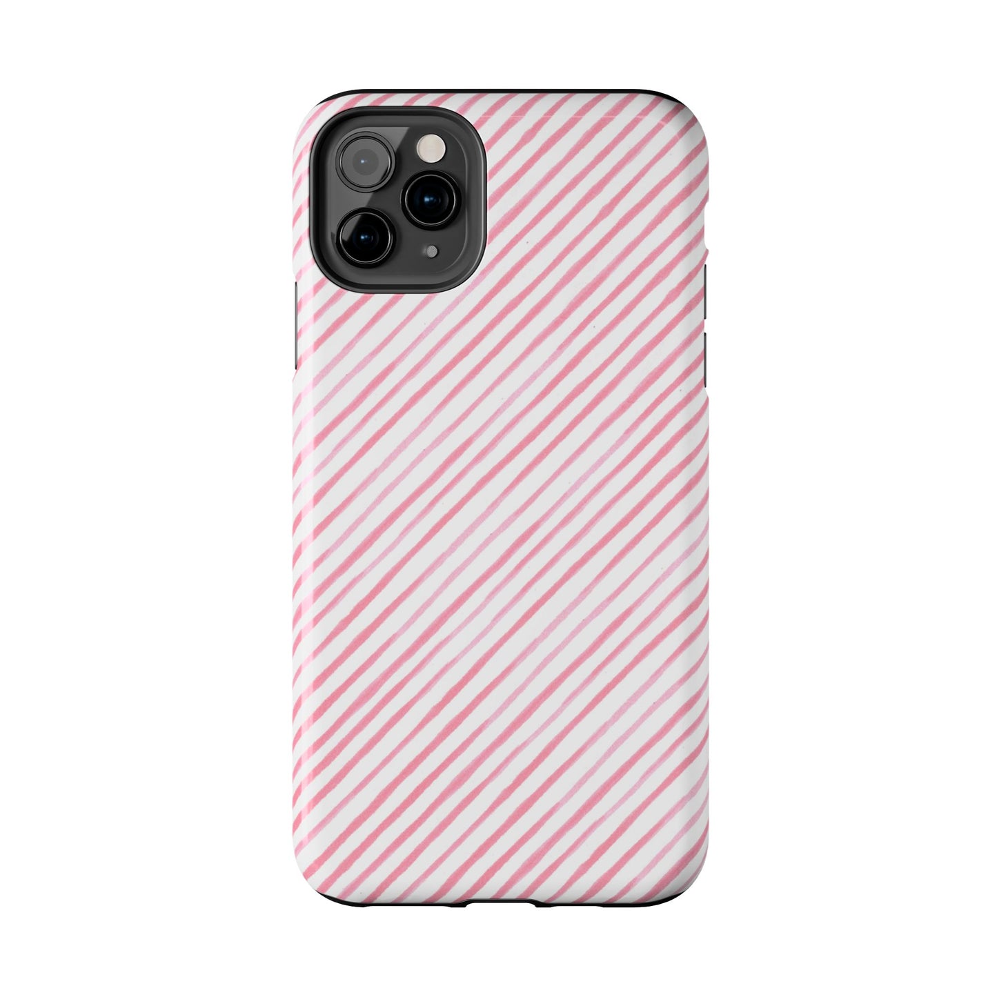 Bias Stripe White / Pink Phone Case