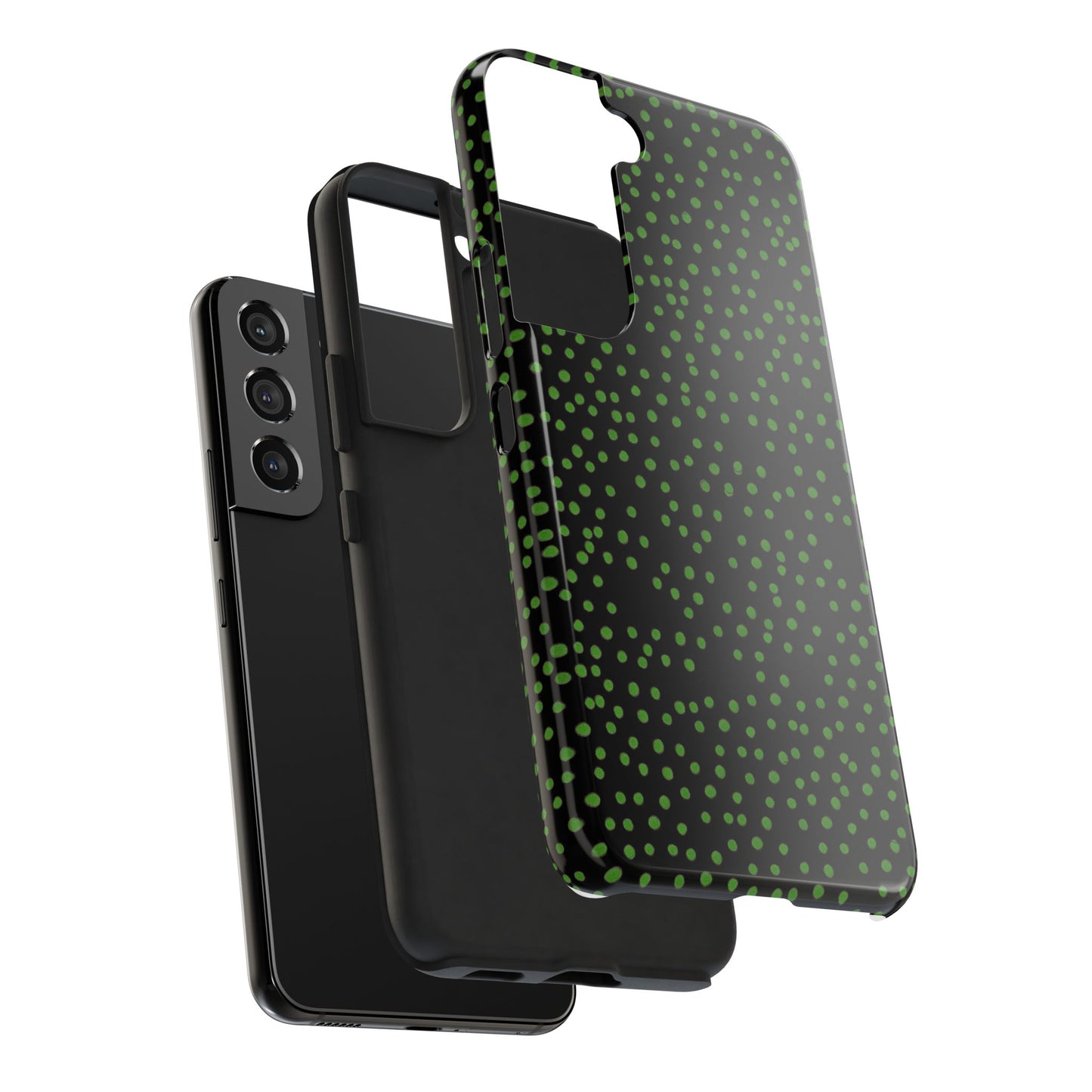 Dinky Dots Black / Green Phone Case