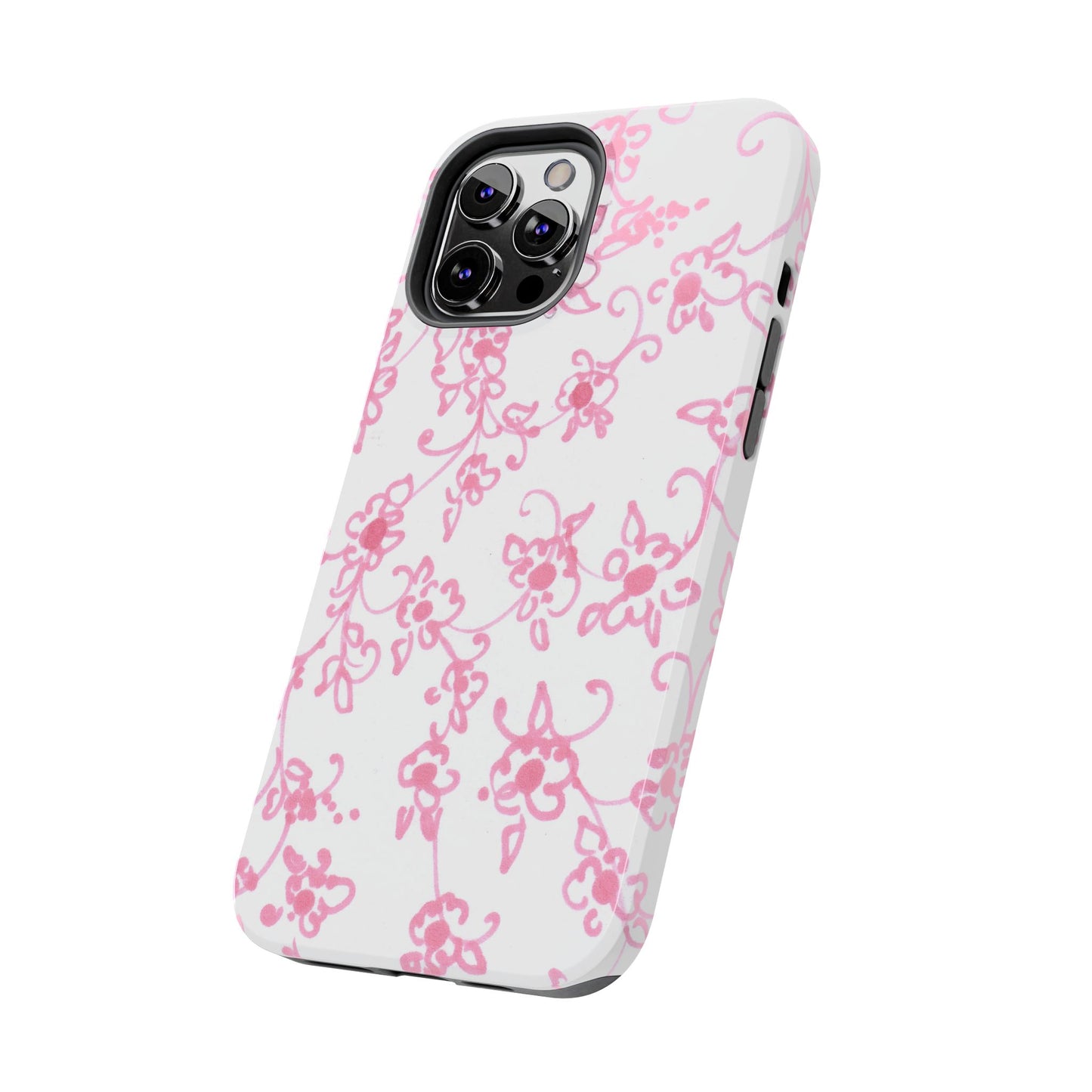 Juliette Ladies White / Pink Flowers Phone Case