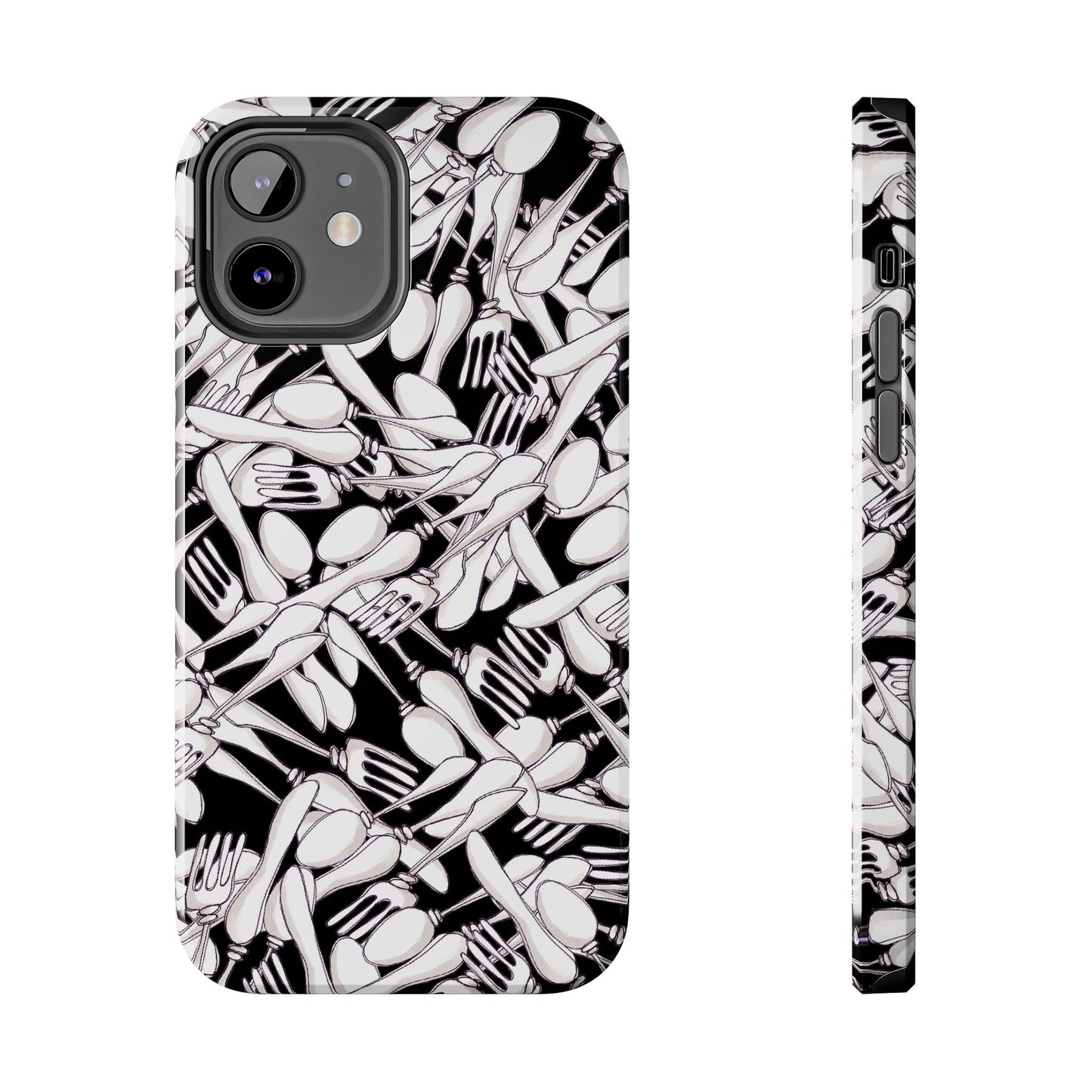 Silverware Wars Black Phone Case