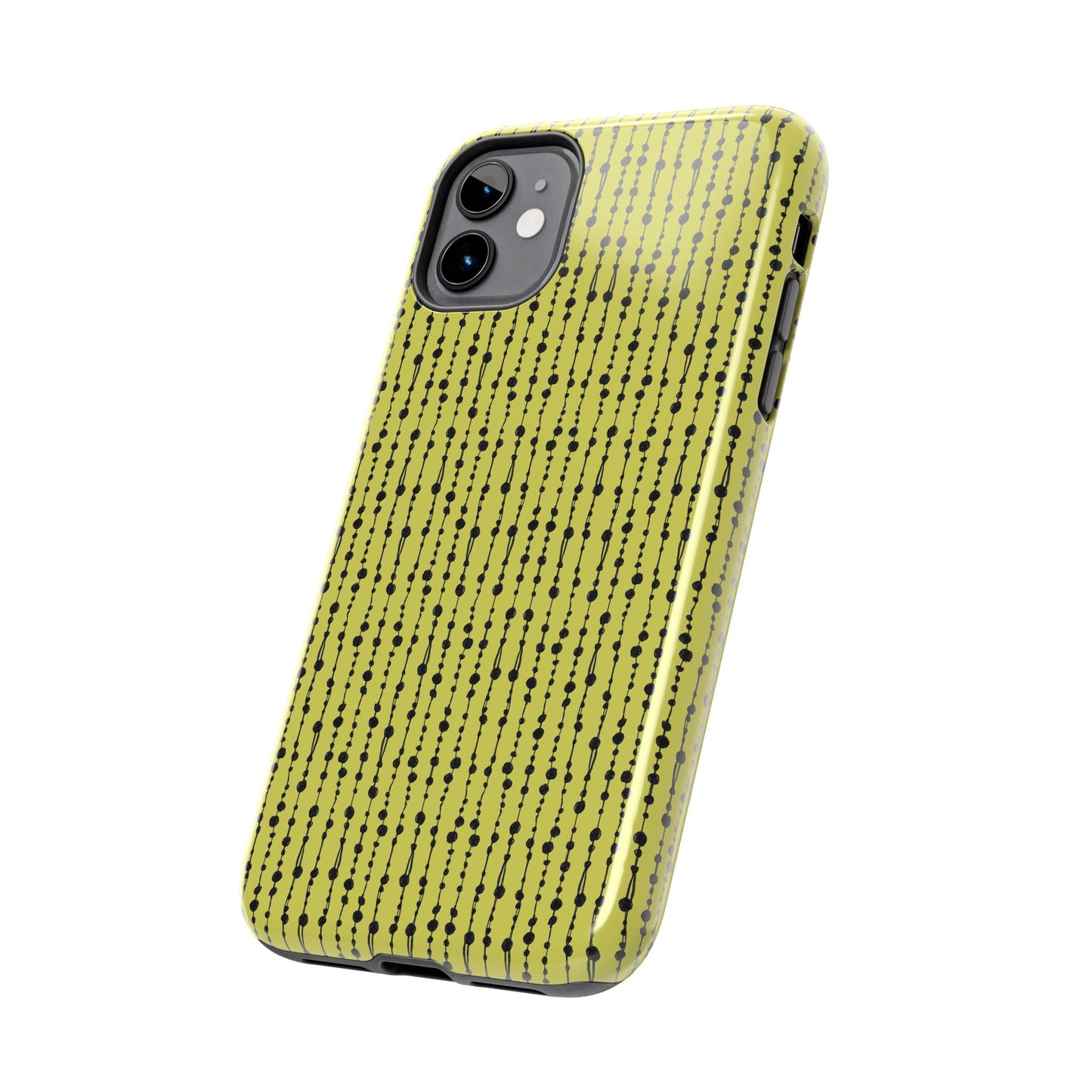 Beaded Curtain Green / Black Phone Case