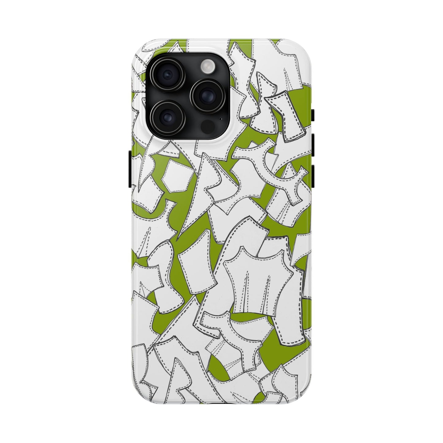 Pattern Pieces Chartreuse Phone Case