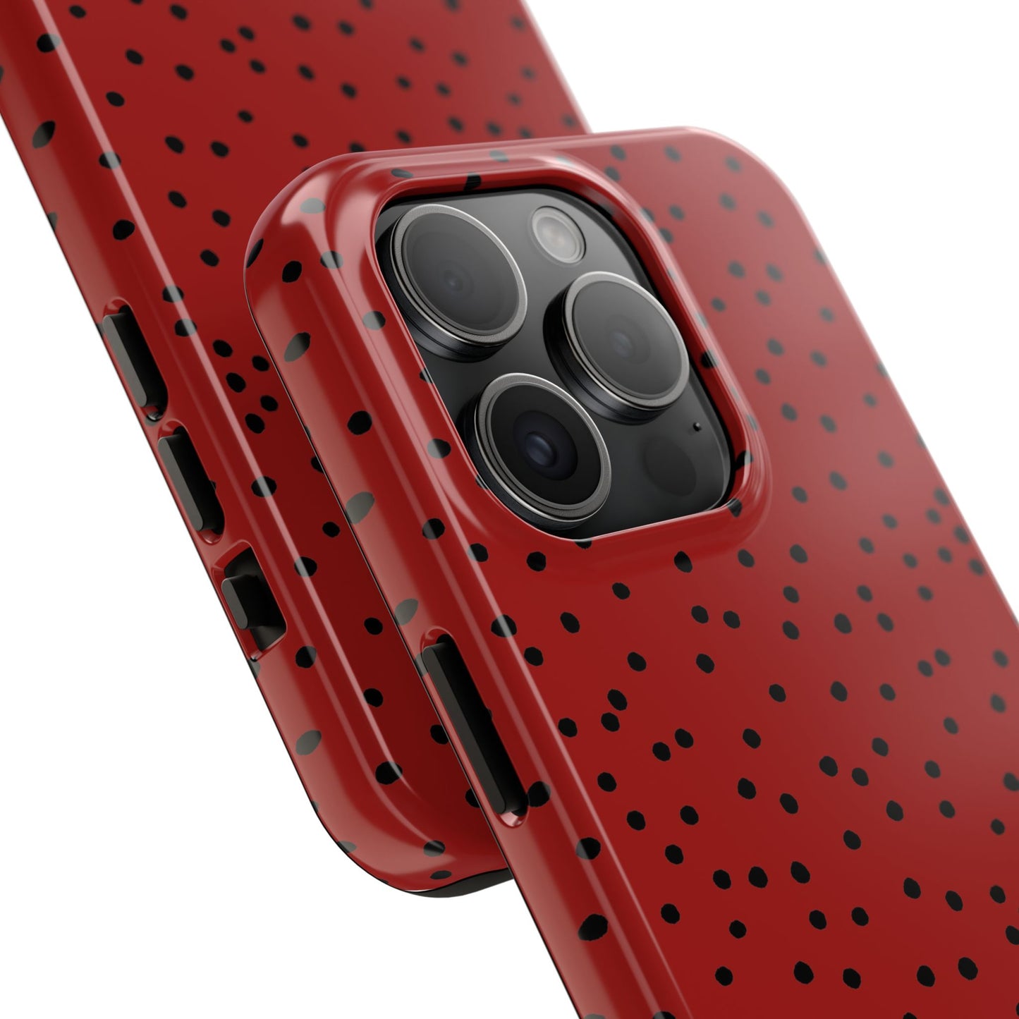 Dinky Dots Scarlett / Black Phone Case