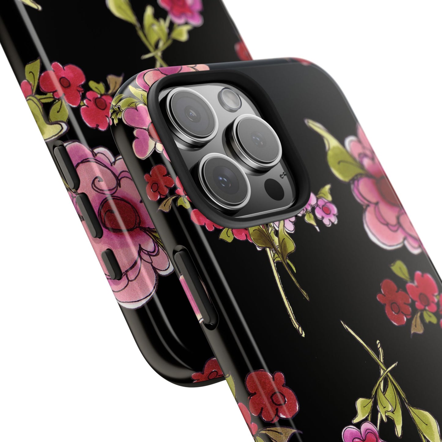 Jumbo Floral Black Phone Case